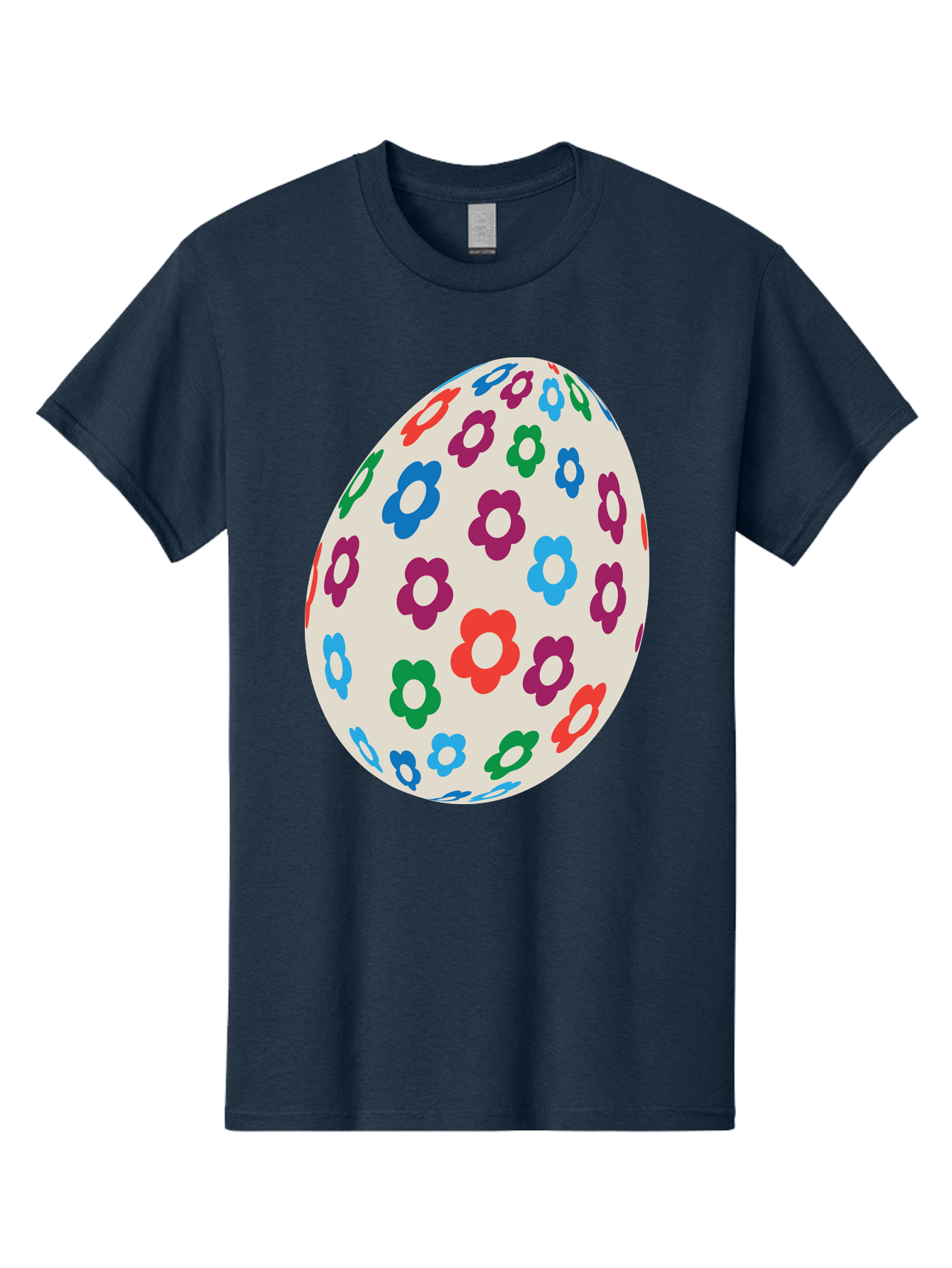 Floral-Egg-1 Men'S Graphic Tee, 100% Cotton, Comfortable Casual Summer Wear, Machine Washable, Colorful Flowers, Easter Egg Decoration, Floral Pattern, Pastel Colors, Festive Design, Spring Theme, Easter Celebration Aac729 9