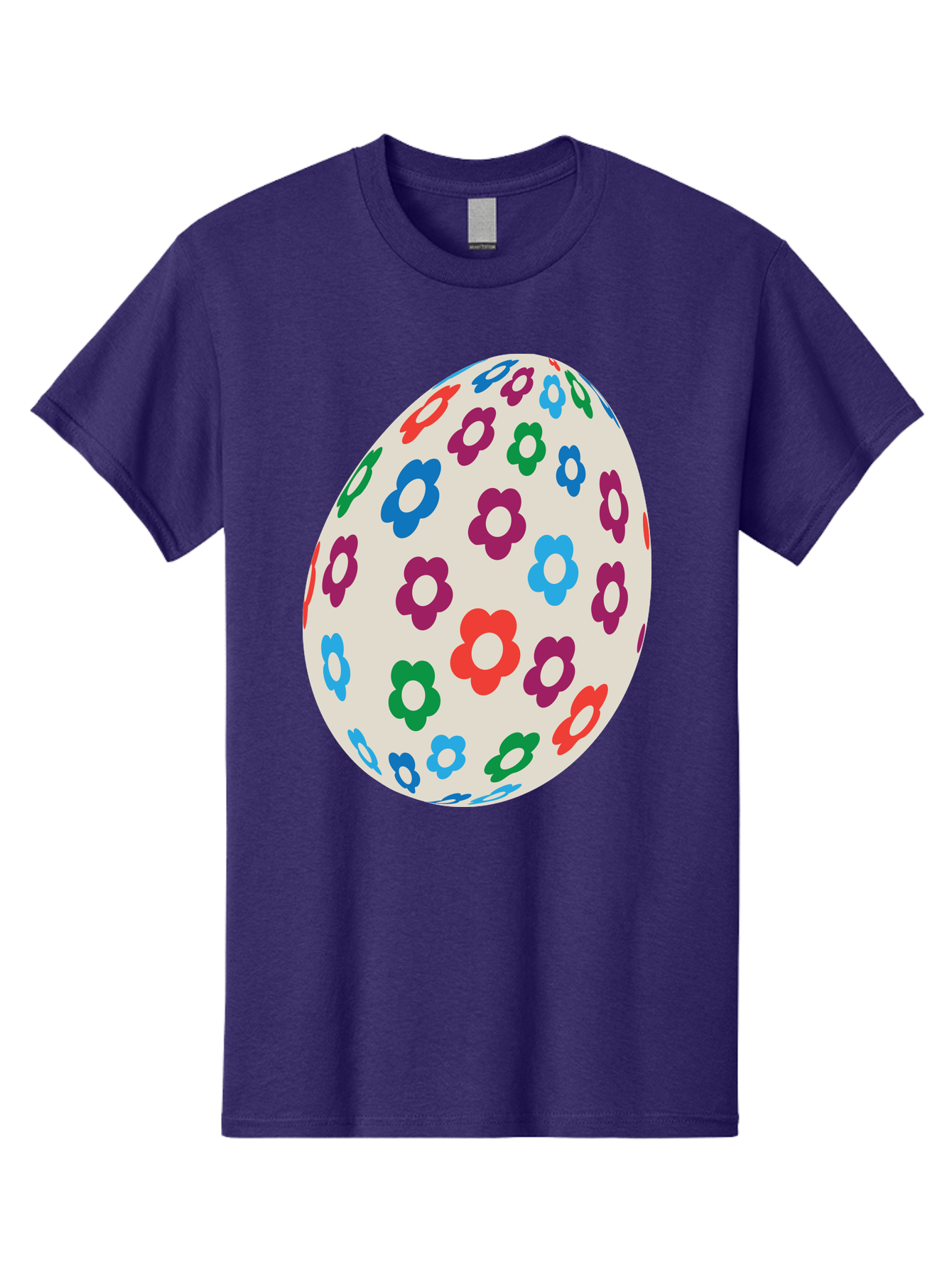 Floral-Egg-1 Men'S Graphic Tee, 100% Cotton, Comfortable Casual Summer Wear, Machine Washable, Colorful Flowers, Easter Egg Decoration, Floral Pattern, Pastel Colors, Festive Design, Spring Theme, Easter Celebration Aac729 7
