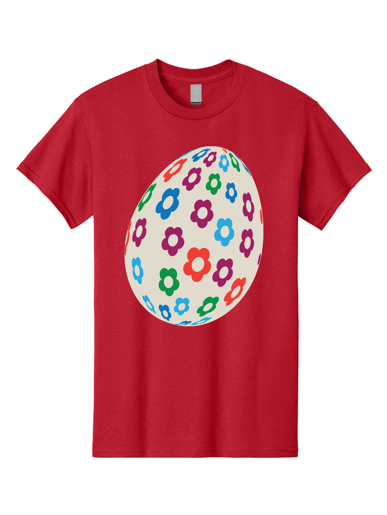Floral-Egg-1 Men'S Graphic Tee, 100% Cotton, Comfortable Casual Summer Wear, Machine Washable, Colorful Flowers, Easter Egg Decoration, Floral Pattern, Pastel Colors, Festive Design, Spring Theme, Easter Celebration Aac729 27