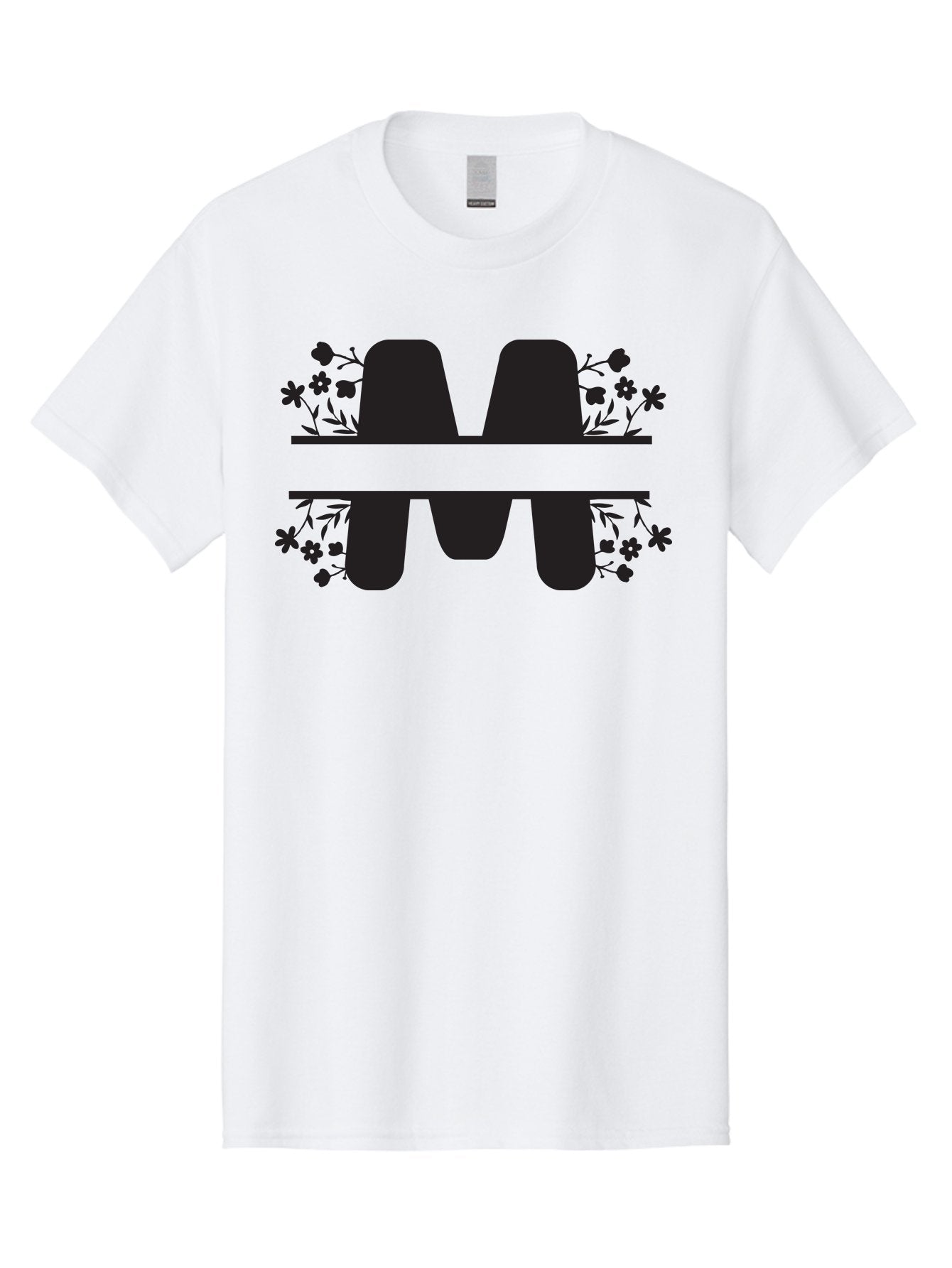 Floral-M-Logo Men'S Graphic Tee, 100% Cotton, Comfortable Casual Summer Wear, Machine Washable, Stylish Logo, Letter M, Floral Design, Bold Typography, Decorative Flowers, Modern Graphics, Sleek Design Aac735 10