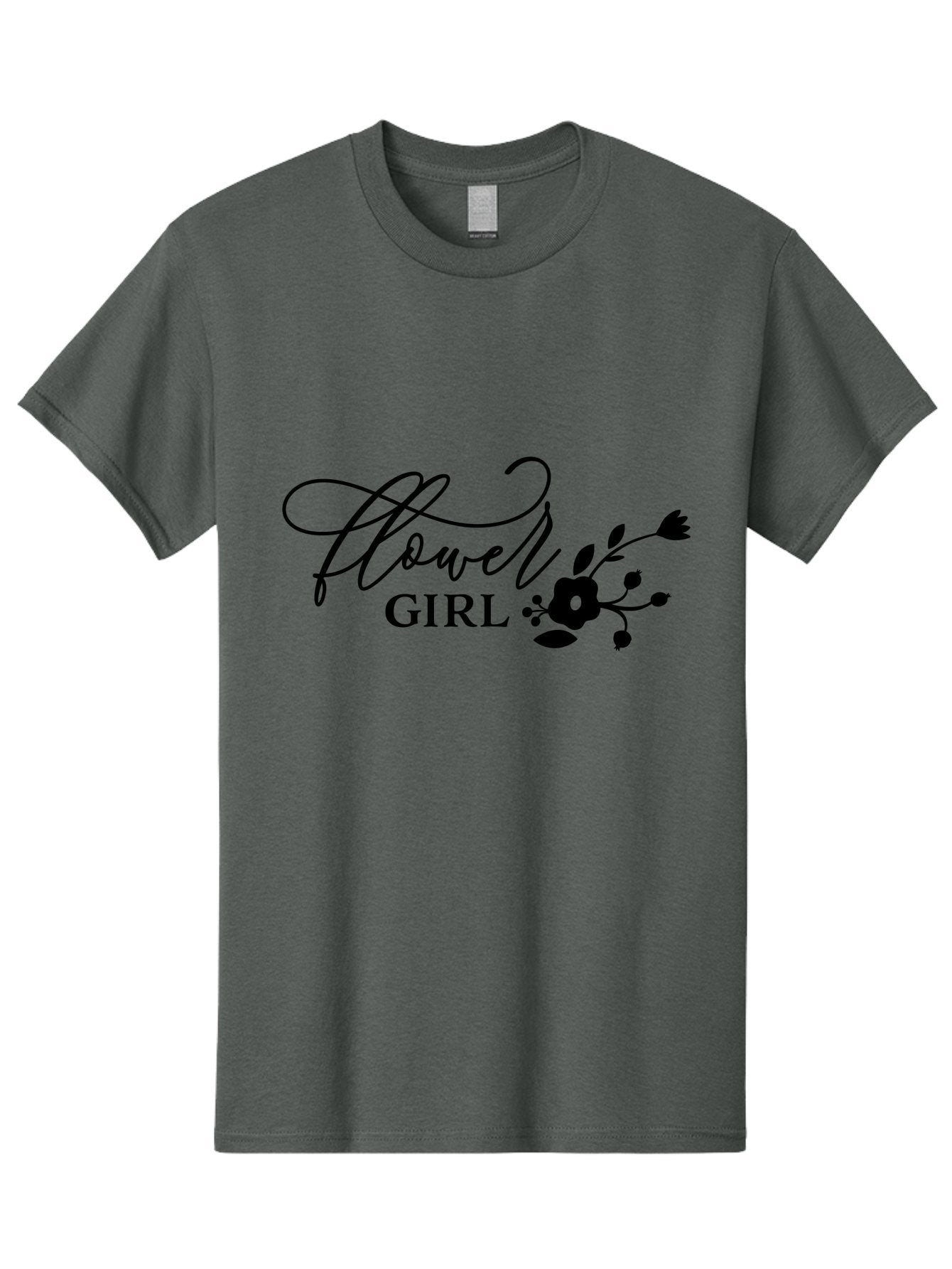 Flower-Girl Men'S Graphic Tee, 100% Cotton, Comfortable Casual Summer Wear, Machine Washable, Flower Girl, Beautiful Floral Designs, Elegance, Cursive Script, Blooming Flowers, Feminine Charm, Delicate Illustrations, Floral Arrangements Aac736 6