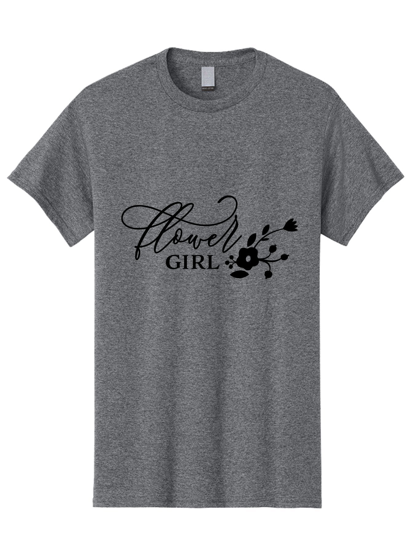 Flower-Girl Men'S Graphic Tee, 100% Cotton, Comfortable Casual Summer Wear, Machine Washable, Flower Girl, Beautiful Floral Designs, Elegance, Cursive Script, Blooming Flowers, Feminine Charm, Delicate Illustrations, Floral Arrangements Aac736 11