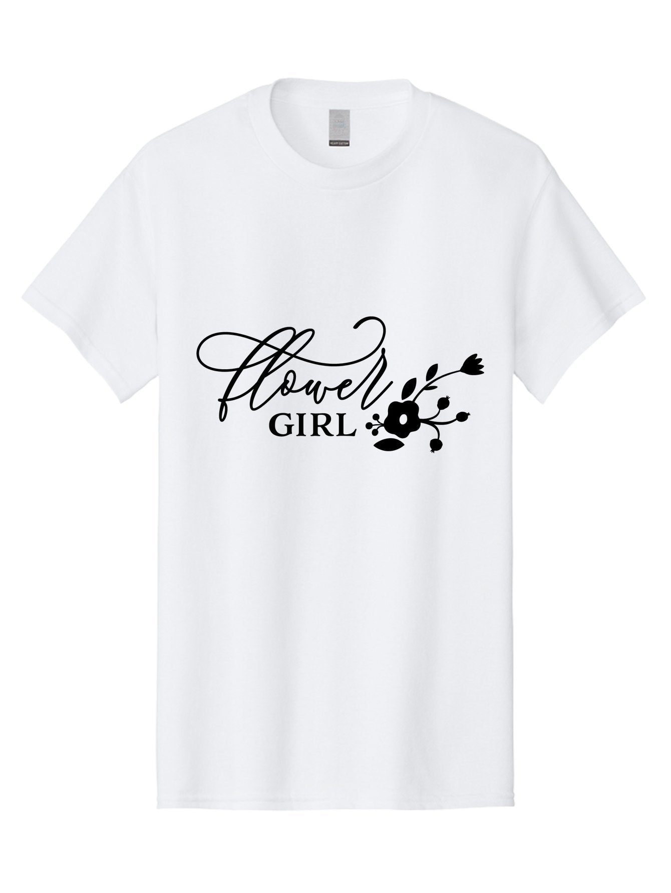 Flower-Girl Men'S Graphic Tee, 100% Cotton, Comfortable Casual Summer Wear, Machine Washable, Flower Girl, Beautiful Floral Designs, Elegance, Cursive Script, Blooming Flowers, Feminine Charm, Delicate Illustrations, Floral Arrangements Aac736 5