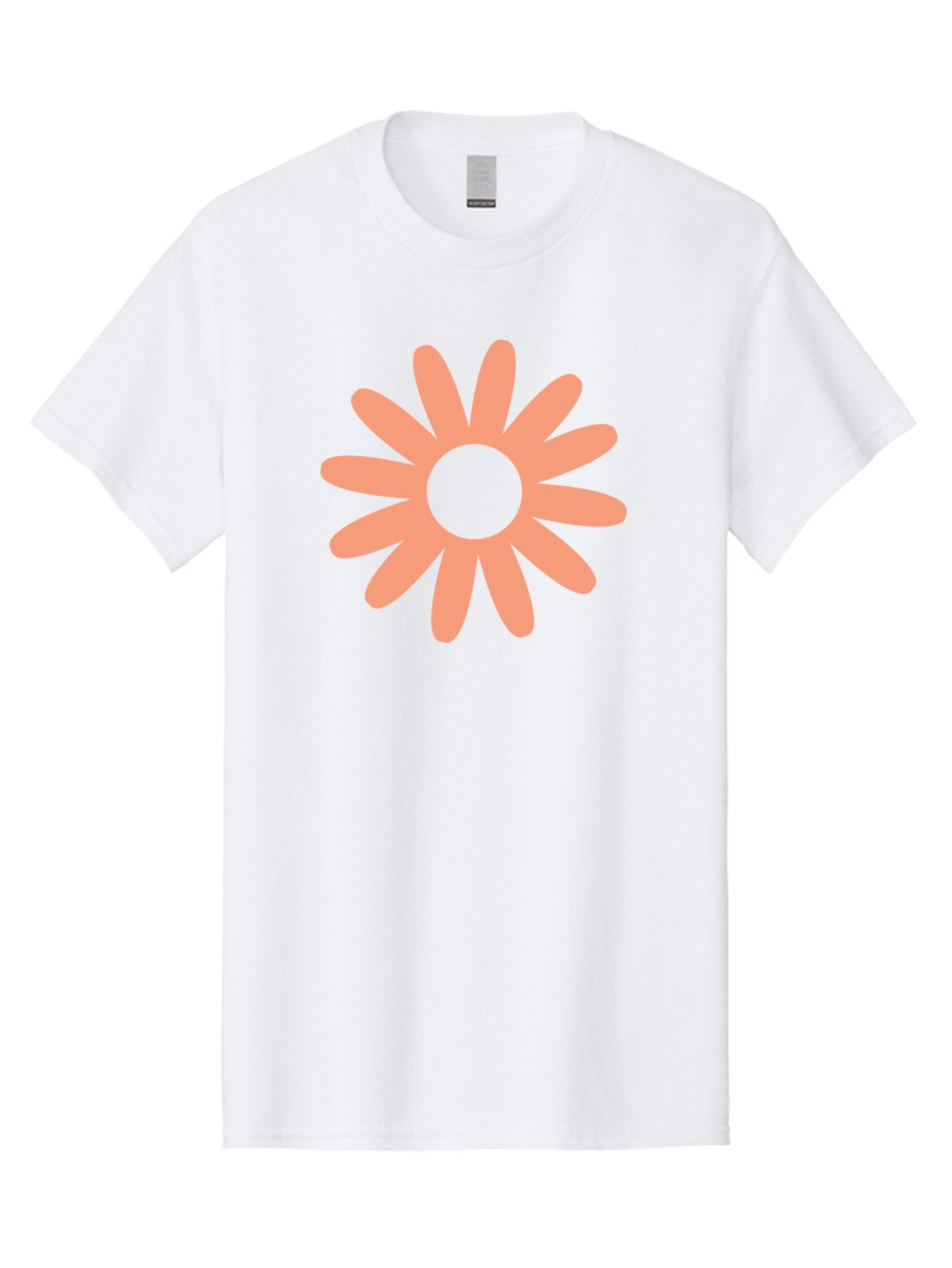 Flower Men'S Graphic Tee, 100% Cotton, Comfortable Casual Summer Wear, Machine Washable, Simple Flower Design, Pink Petals, Minimalist Illustration, Floral Pattern, Graphic Design Element, Pastel Colors, Cute Graphics Aac738 3