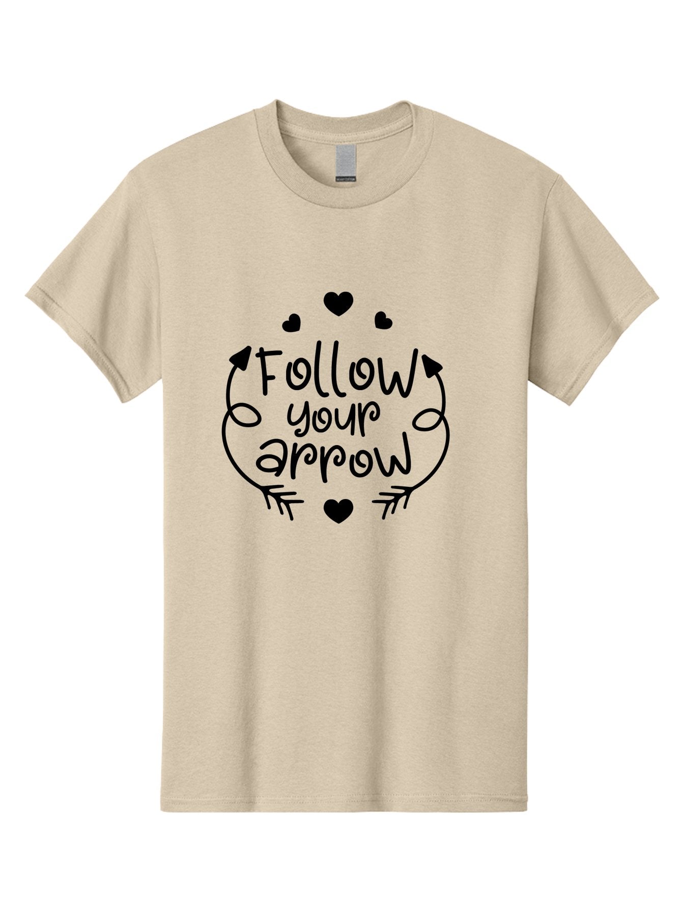 Follow-Your-Arrow Men'S Graphic Tee, 100% Cotton, Comfortable Casual Summer Wear, Machine Washable, Follow Your Arrow, Inspirational Quotes, Motivational Phrases, Arrow Design, Hearts, Love, Kindness, Positivity, Happy Vibes, Encouragement, Aac740 14