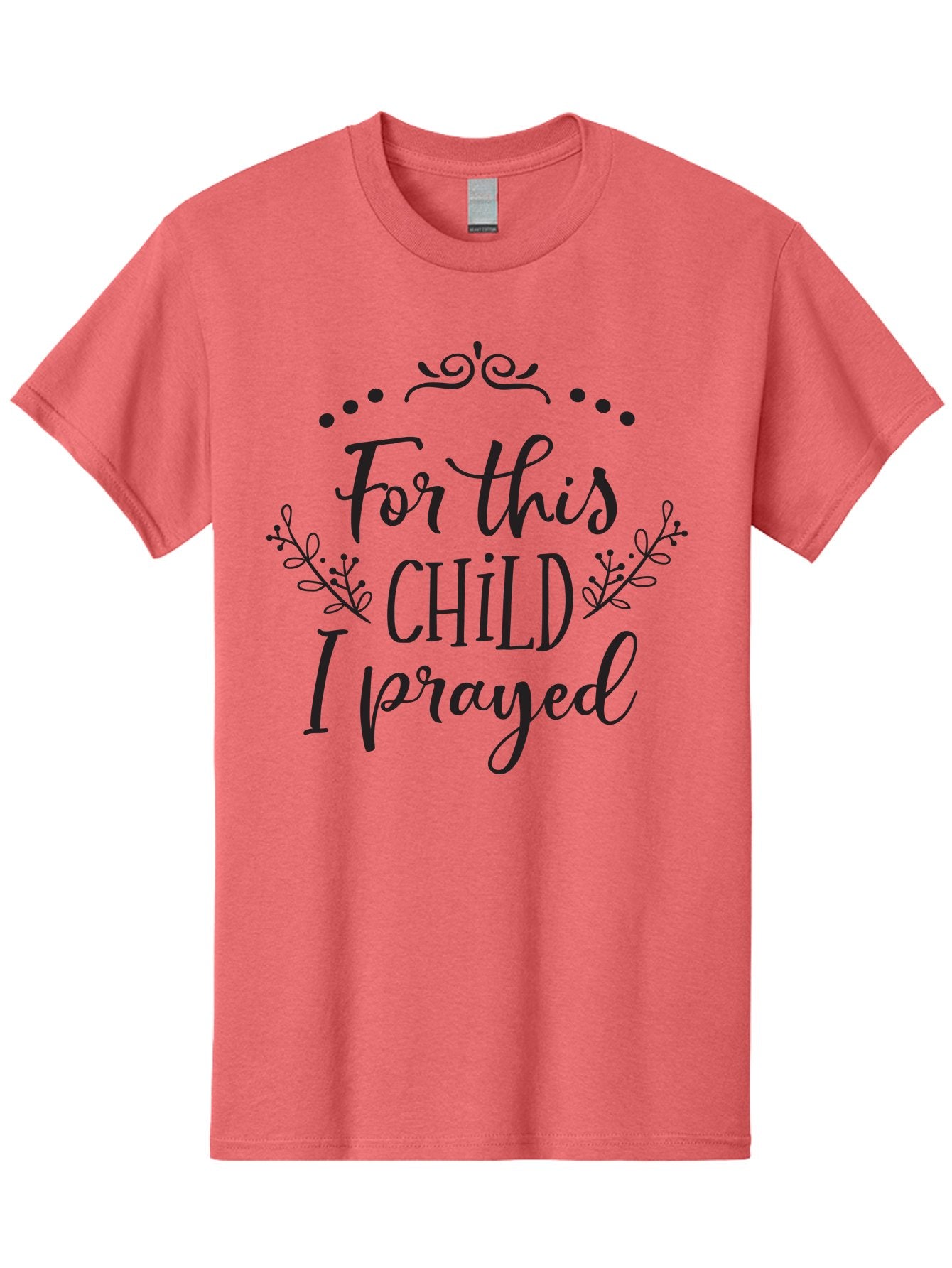 For-This-Child-I-Prayed Men'S Graphic Tee, 100% Cotton, Comfortable Casual Summer Wear, Machine Washable, Inspirational Quote, Prayer For Child, Biblical Inspiration, 1 Samuel 1:27, Scripture Art, Faith-Based Design, Inspirational Art, Aac743 6
