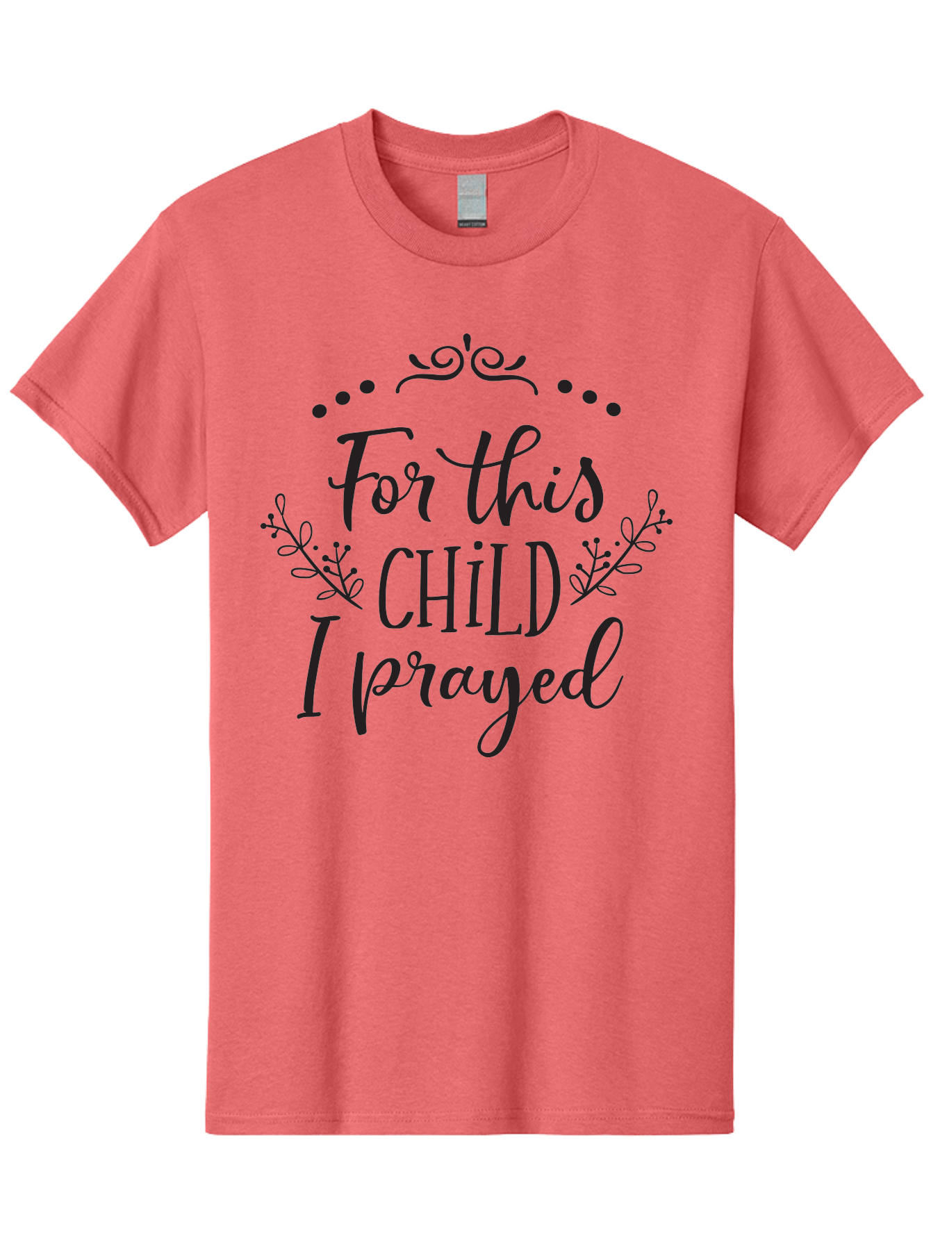 For-This-Child-I-Prayed Men'S Graphic Tee, 100% Cotton, Comfortable Casual Summer Wear, Machine Washable, Inspirational Quote, Prayer For Child, Biblical Inspiration, 1 Samuel 1:27, Scripture Art, Faith-Based Design, Inspirational Art, Aac743 13