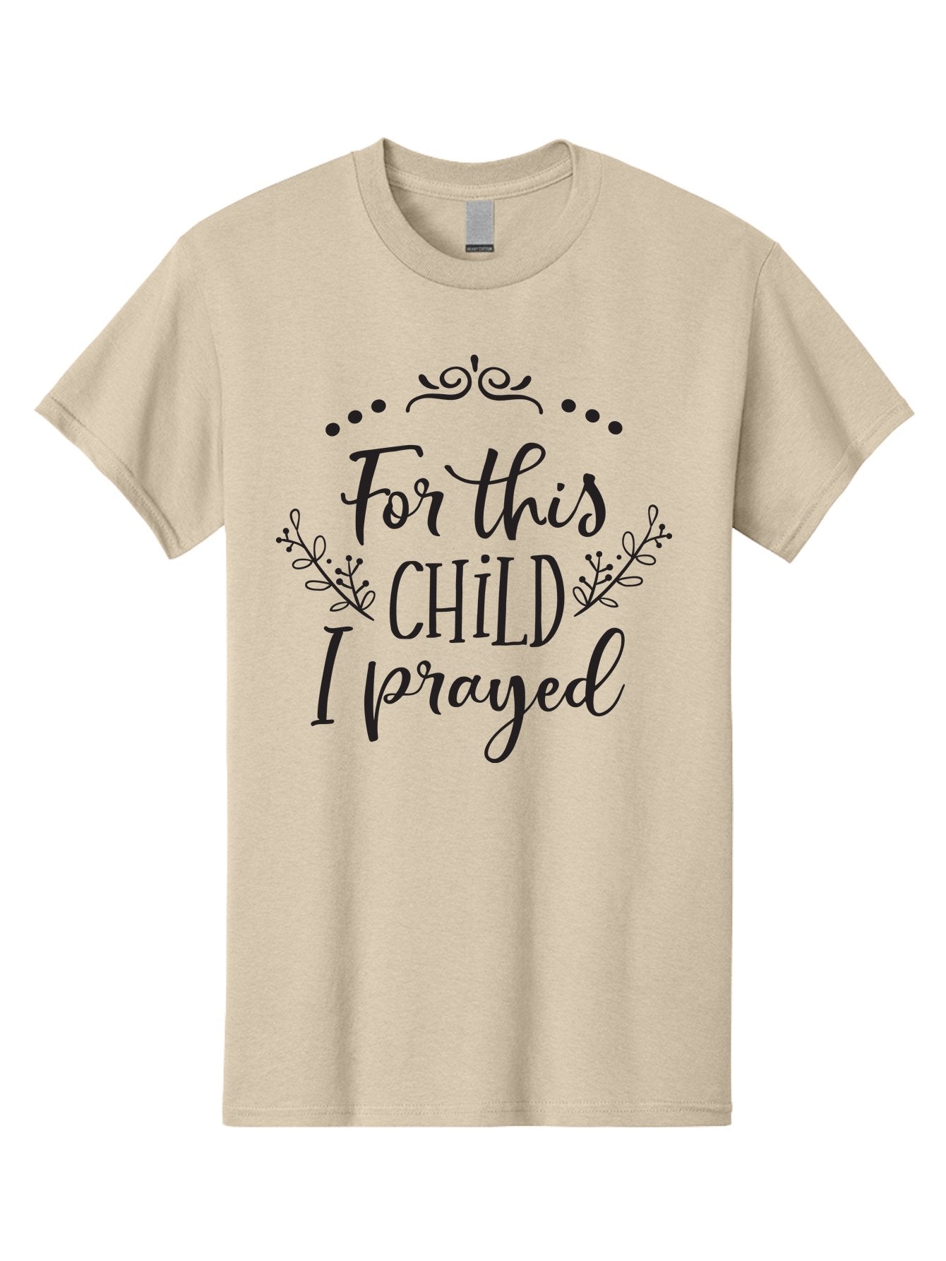 For-This-Child-I-Prayed Men'S Graphic Tee, 100% Cotton, Comfortable Casual Summer Wear, Machine Washable, Inspirational Quote, Prayer For Child, Biblical Inspiration, 1 Samuel 1:27, Scripture Art, Faith-Based Design, Inspirational Art, Aac743 14