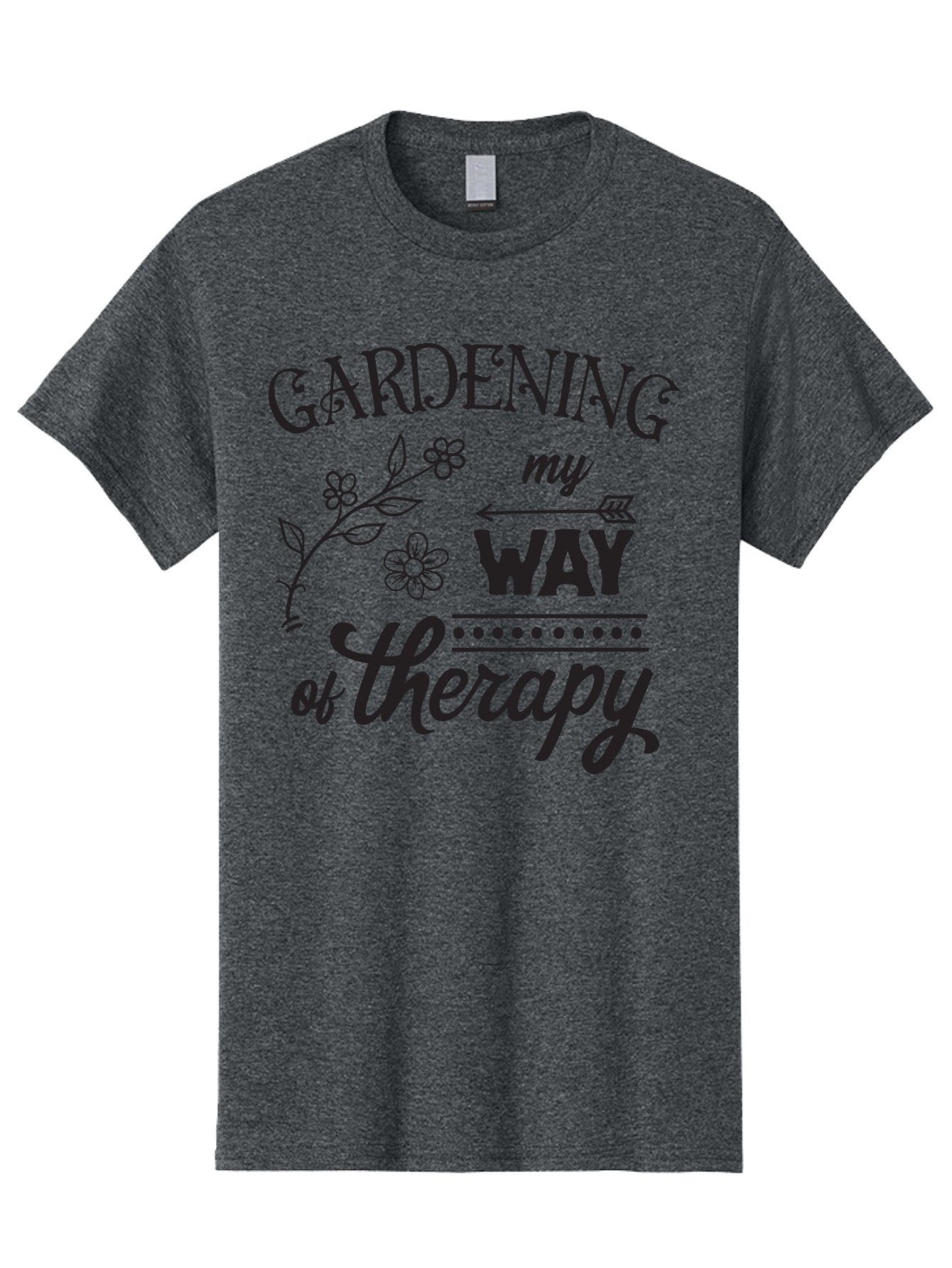 Gardening-My-Way-Of-Therapy Men'S Graphic Tee, 100% Cotton, Comfortable Casual Summer Wear, Machine Washable, Gardening Therapy, Mental Wellness, Self Care, Relaxation, Gardening Quotes, Inspirational Quotes, Floral Designs, Nature Lovers Aac750 12