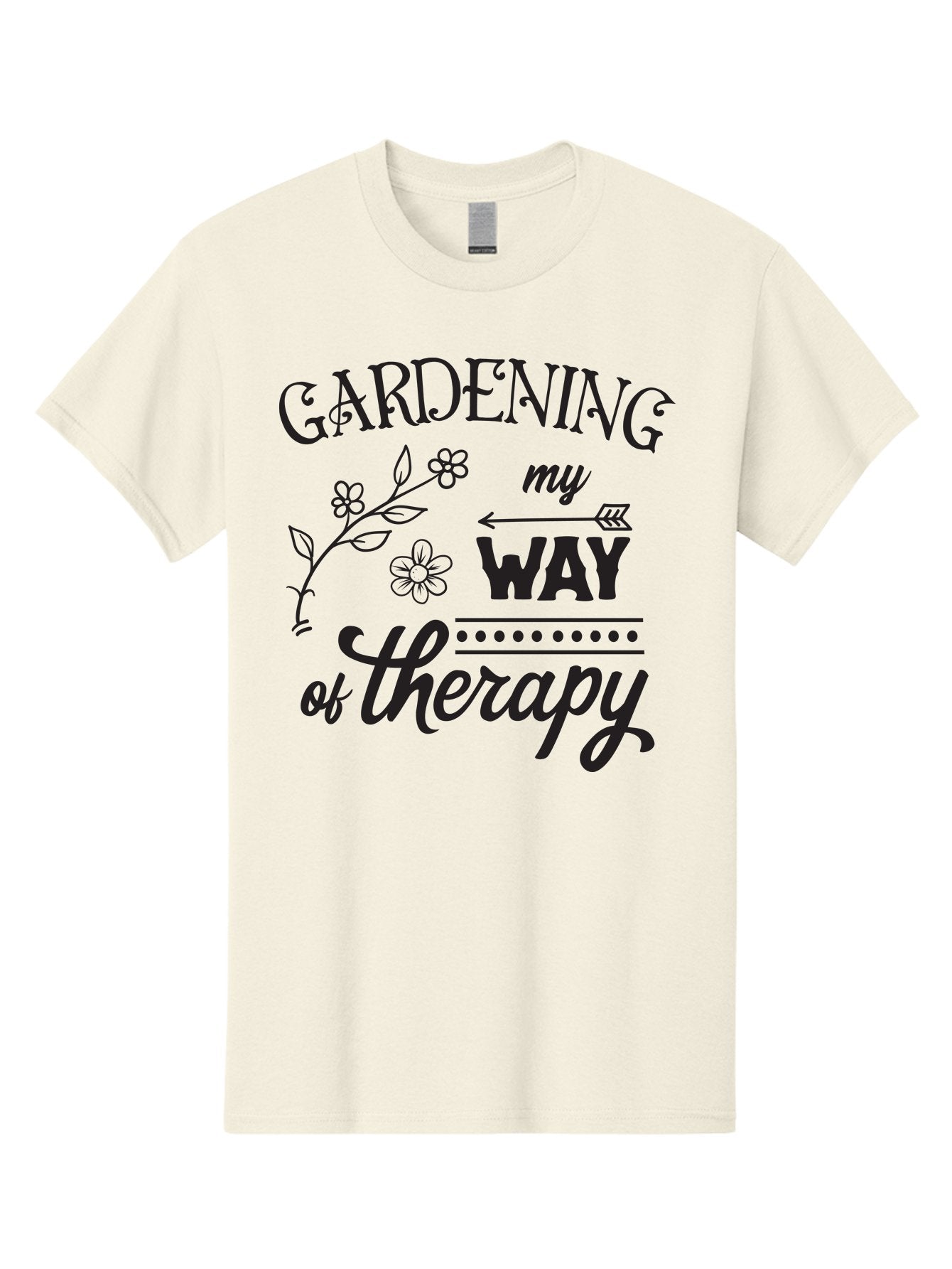 Gardening-My-Way-Of-Therapy Men'S Graphic Tee, 100% Cotton, Comfortable Casual Summer Wear, Machine Washable, Gardening Therapy, Mental Wellness, Self Care, Relaxation, Gardening Quotes, Inspirational Quotes, Floral Designs, Nature Lovers Aac750 13