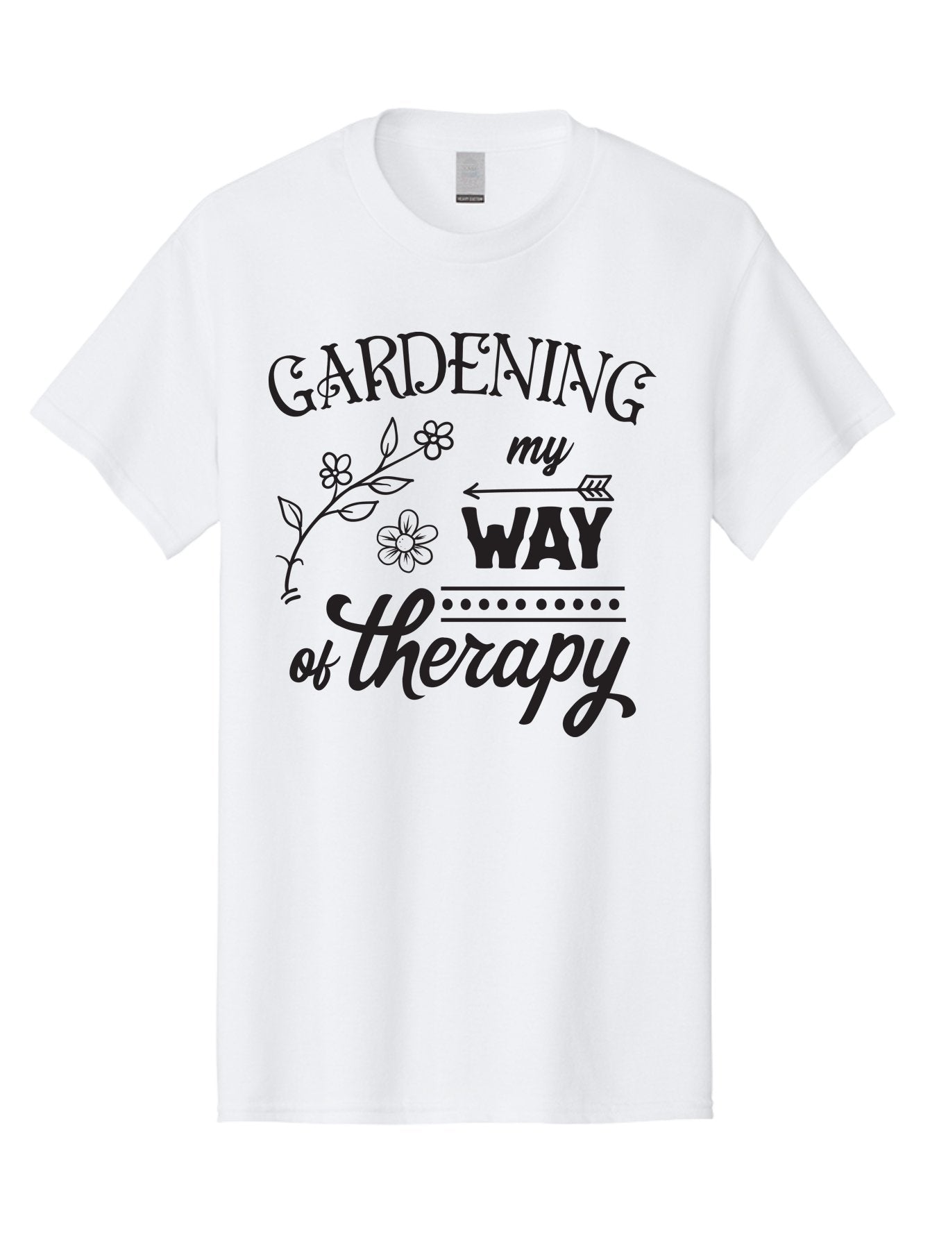 Gardening-My-Way-Of-Therapy Men'S Graphic Tee, 100% Cotton, Comfortable Casual Summer Wear, Machine Washable, Gardening Therapy, Mental Wellness, Self Care, Relaxation, Gardening Quotes, Inspirational Quotes, Floral Designs, Nature Lovers Aac750 15