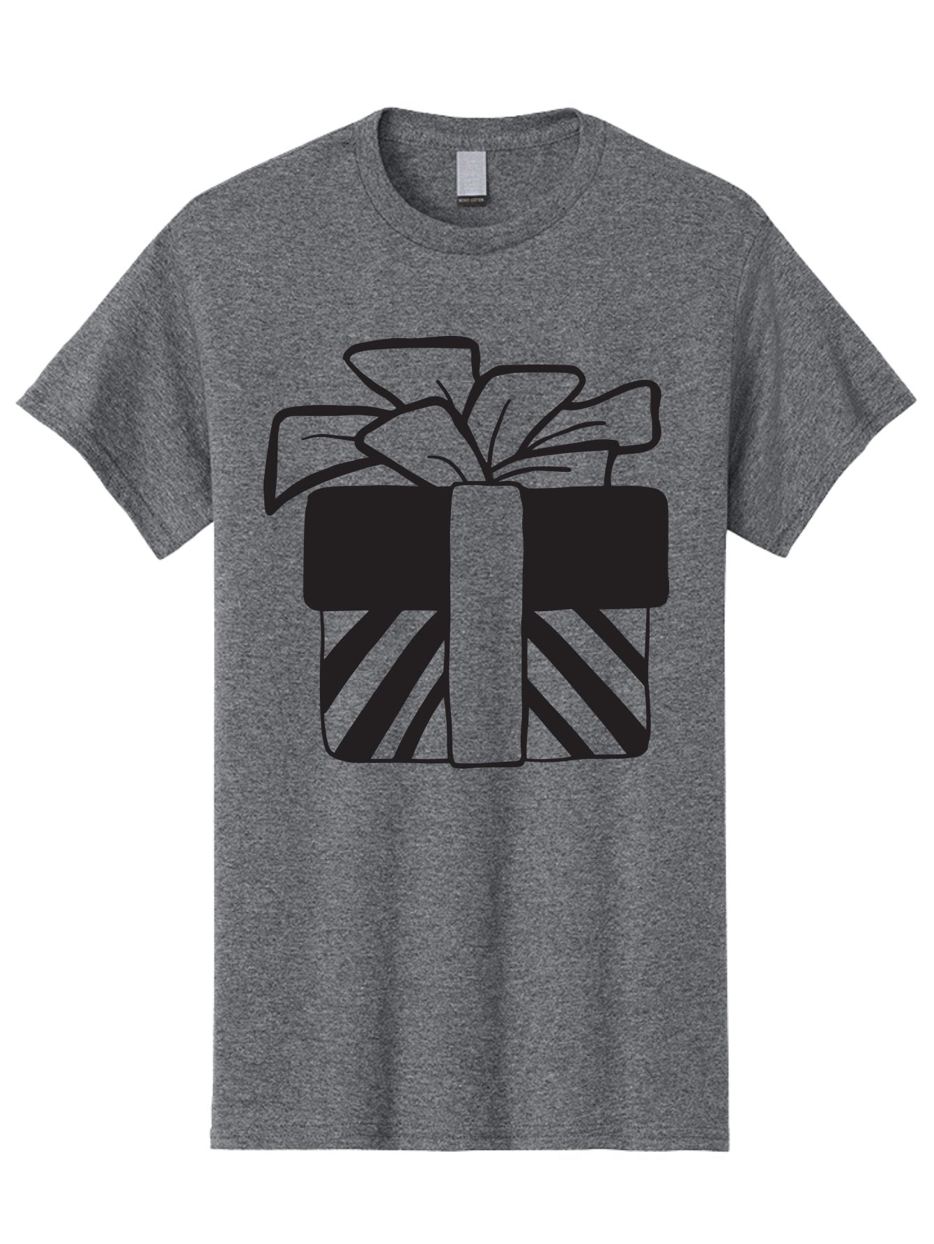 Gift-Box Men'S Graphic Tee, 100% Cotton, Comfortable Casual Summer Wear, Machine Washable, Wrapped Gift, Striped Box, Ribbon Bow, Present, Gift Giving, Holiday Present, Wrapped Present Aac753 14