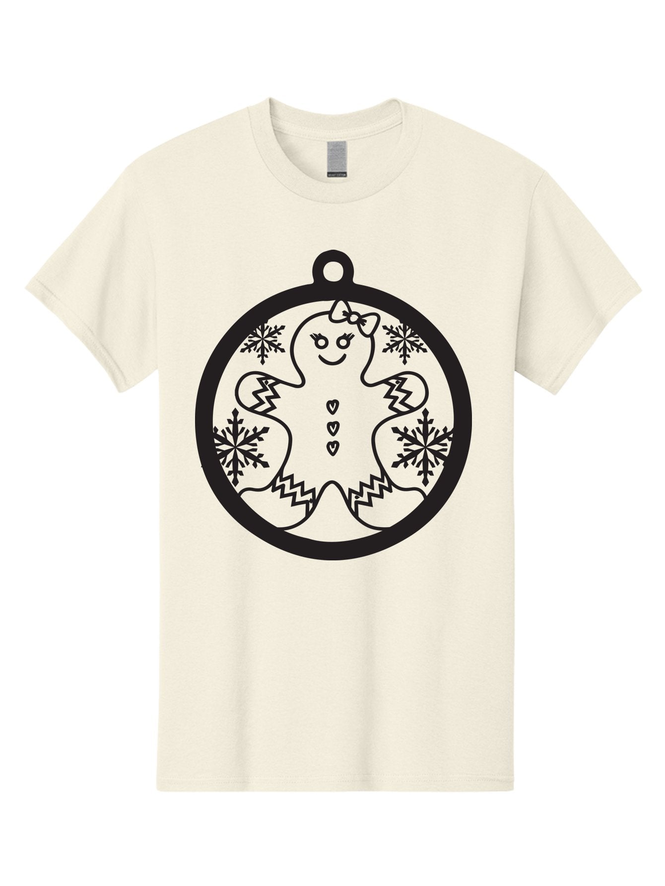 Gingerbread-Man-Ornament Men'S Graphic Tee, 100% Cotton, Comfortable Casual Summer Wear, Machine Washable, Gingerbread Man, Christmas Ornament, Festive Decor, Holiday Cheer, Winter Wonderland, Sweet Treats, Cookie Decoration, Charming Design, Aac755 4