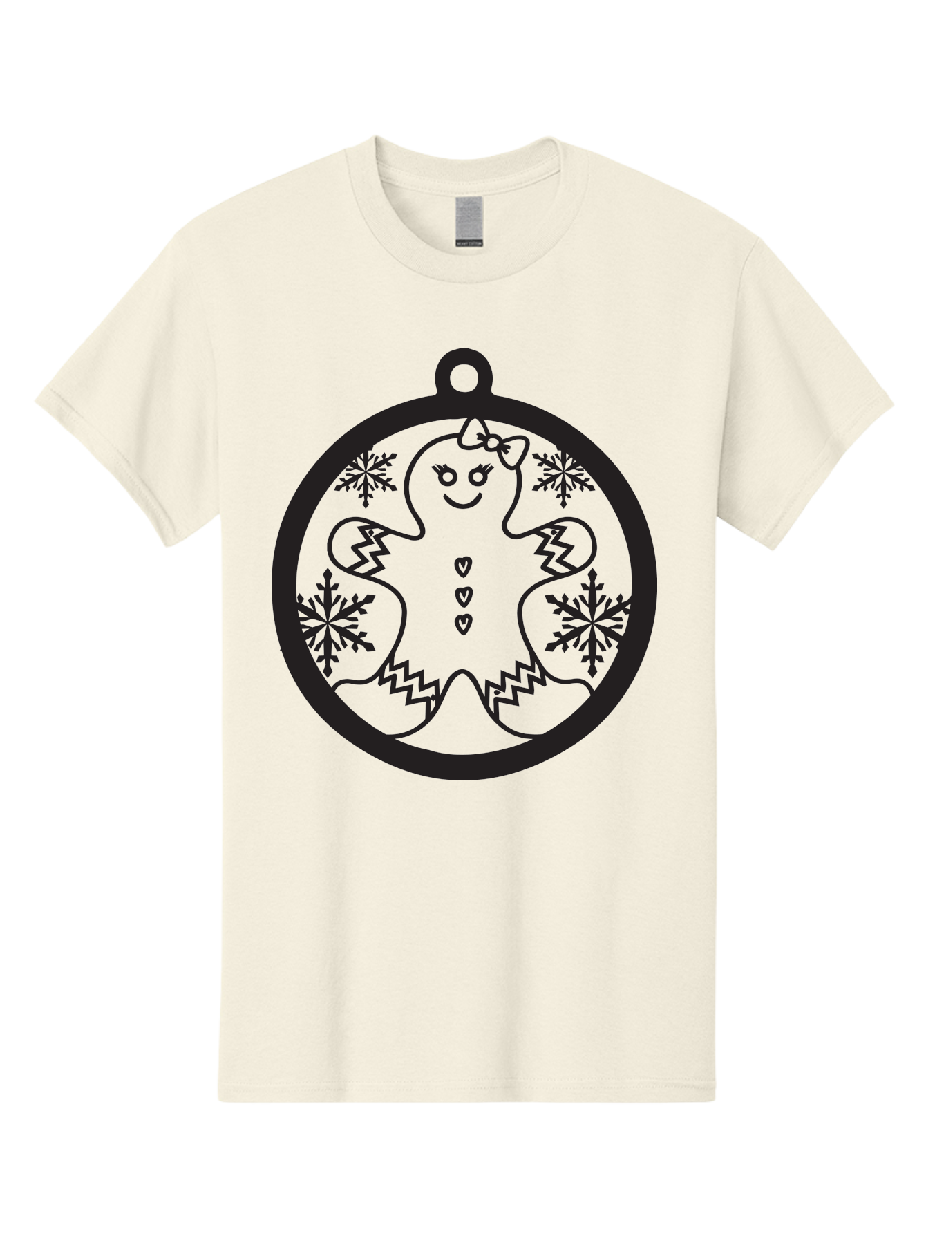 Gingerbread-Man-Ornament Men'S Graphic Tee, 100% Cotton, Comfortable Casual Summer Wear, Machine Washable, Gingerbread Man, Christmas Ornament, Festive Decor, Holiday Cheer, Winter Wonderland, Sweet Treats, Cookie Decoration, Charming Design, Aac755 23