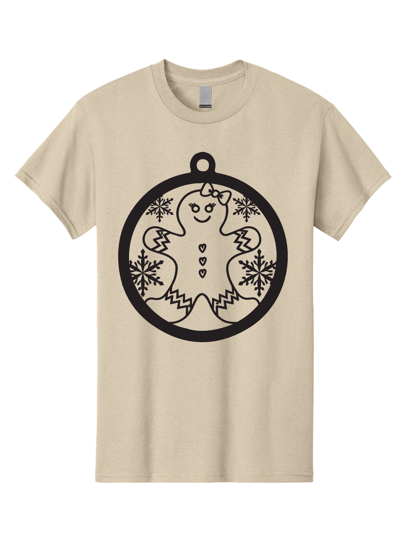 Gingerbread-Man-Ornament Men'S Graphic Tee, 100% Cotton, Comfortable Casual Summer Wear, Machine Washable, Gingerbread Man, Christmas Ornament, Festive Decor, Holiday Cheer, Winter Wonderland, Sweet Treats, Cookie Decoration, Charming Design, Aac755 15