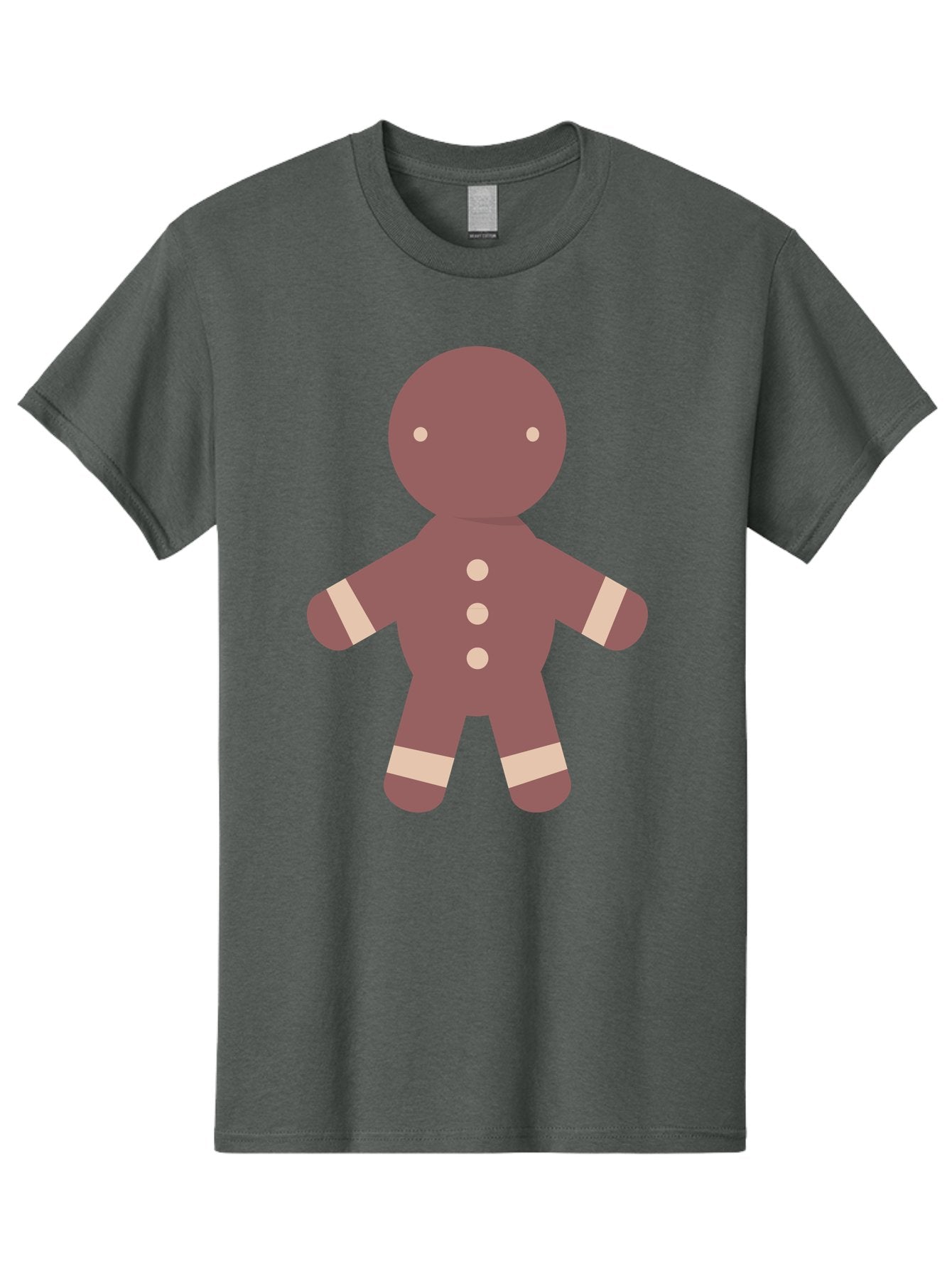 Gingerbread-Man Men'S Graphic Tee, 100% Cotton, Comfortable Casual Summer Wear, Machine Washable, Gingerbread Man, Holiday Treat, Sweet Cookie, Festive Dessert, Cartoon Character, Cute Illustration, Digital Art, Gingerbread Cookie, Aac756 6