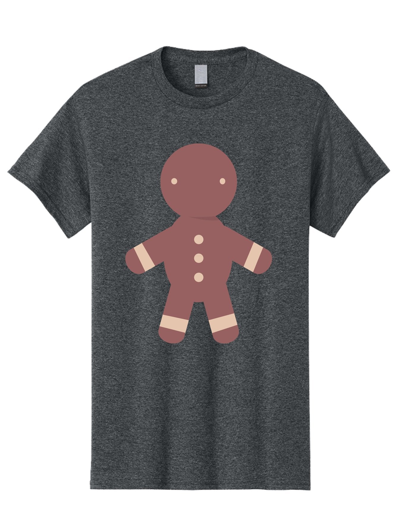 Gingerbread-Man Men'S Graphic Tee, 100% Cotton, Comfortable Casual Summer Wear, Machine Washable, Gingerbread Man, Holiday Treat, Sweet Cookie, Festive Dessert, Cartoon Character, Cute Illustration, Digital Art, Gingerbread Cookie, Aac756 10