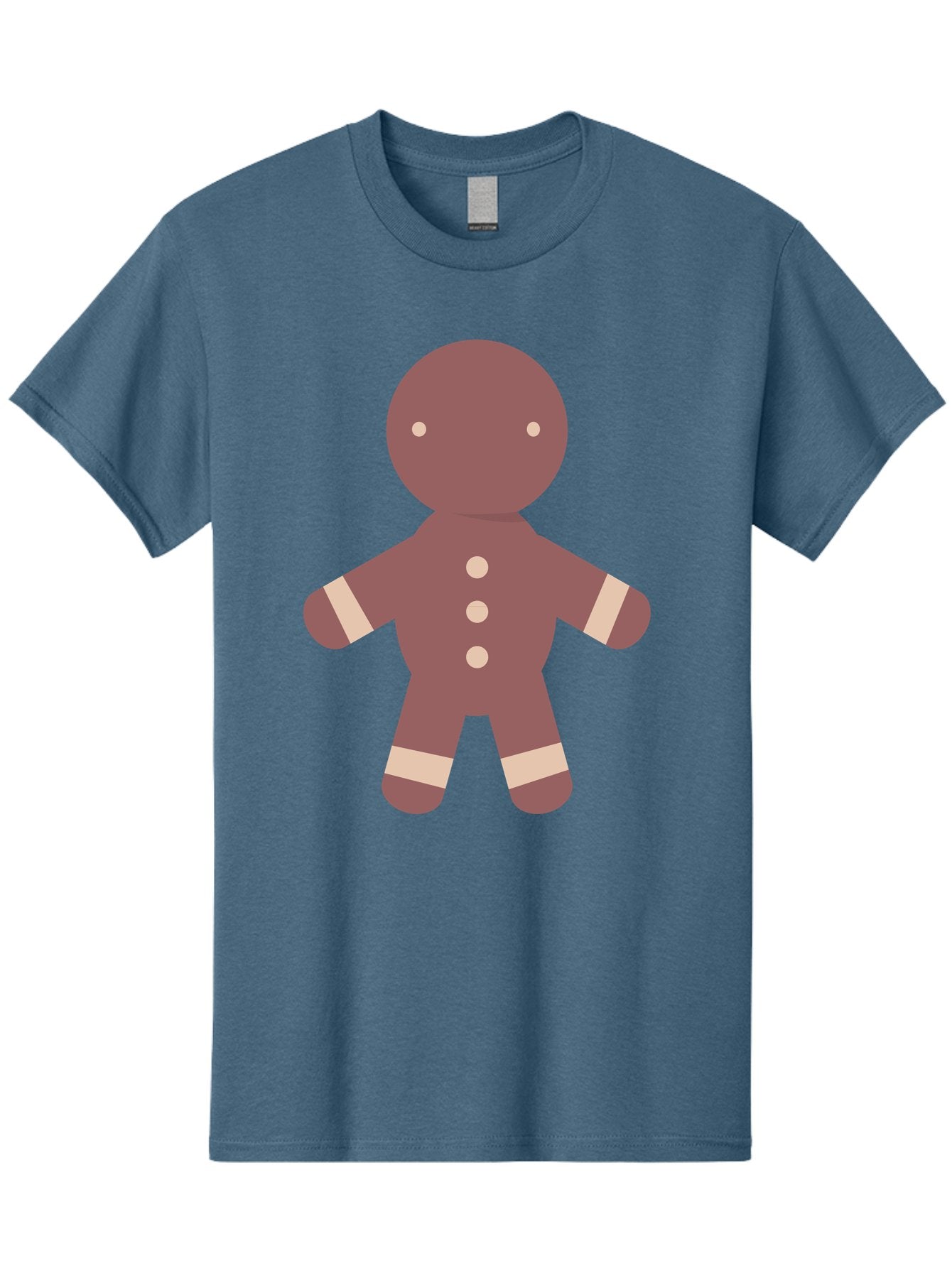 Gingerbread-Man Men'S Graphic Tee, 100% Cotton, Comfortable Casual Summer Wear, Machine Washable, Gingerbread Man, Holiday Treat, Sweet Cookie, Festive Dessert, Cartoon Character, Cute Illustration, Digital Art, Gingerbread Cookie, Aac756 3