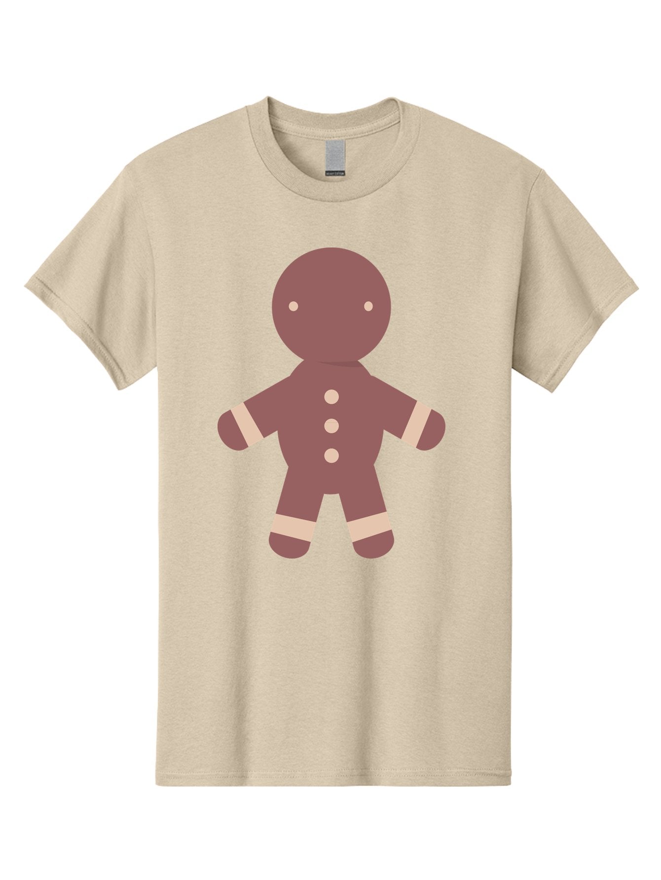 Gingerbread-Man Men'S Graphic Tee, 100% Cotton, Comfortable Casual Summer Wear, Machine Washable, Gingerbread Man, Holiday Treat, Sweet Cookie, Festive Dessert, Cartoon Character, Cute Illustration, Digital Art, Gingerbread Cookie, Aac756 5
