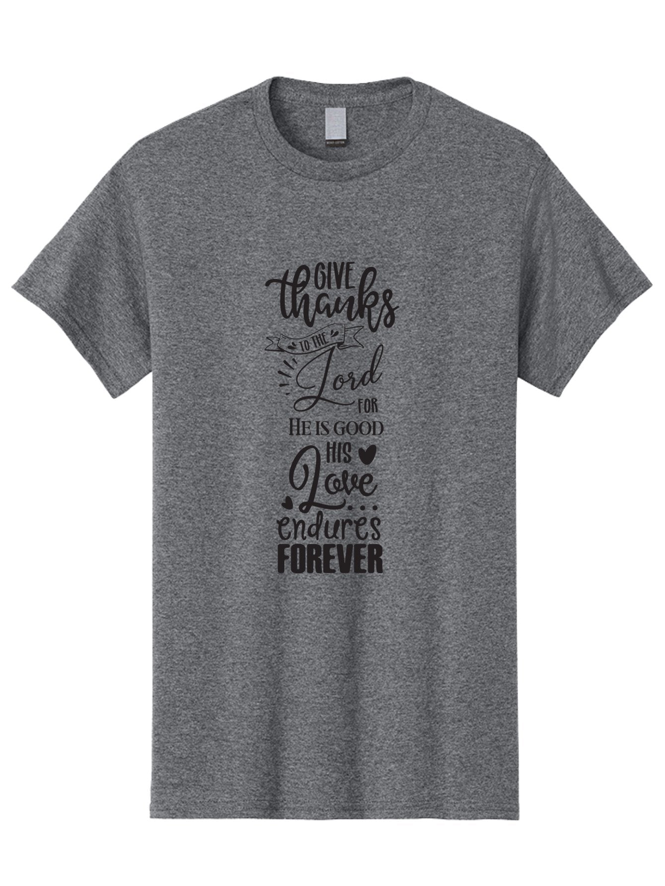 Give-Thanks-To-The-Lord Men'S Graphic Tee, 100% Cotton, Comfortable Casual Summer Wear, Machine Washable, Give Thanks To The Lord, Inspirational Quote, Bible Verse, Motivational Phrase, Gratitude, Faith, Spirituality, Christian Values, Aac758 13
