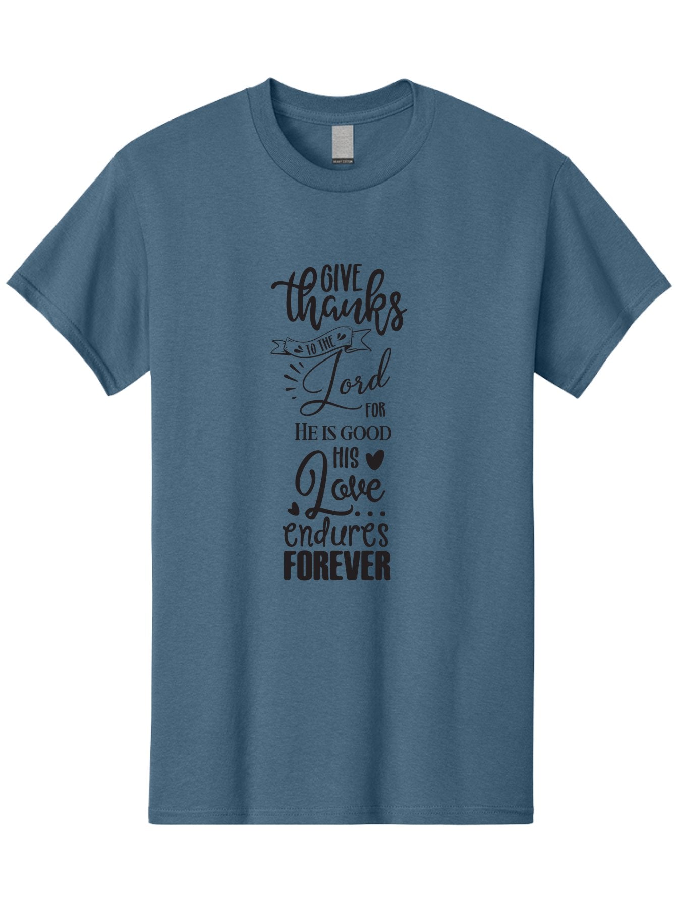 Give-Thanks-To-The-Lord Men'S Graphic Tee, 100% Cotton, Comfortable Casual Summer Wear, Machine Washable, Give Thanks To The Lord, Inspirational Quote, Bible Verse, Motivational Phrase, Gratitude, Faith, Spirituality, Christian Values, Aac758 10