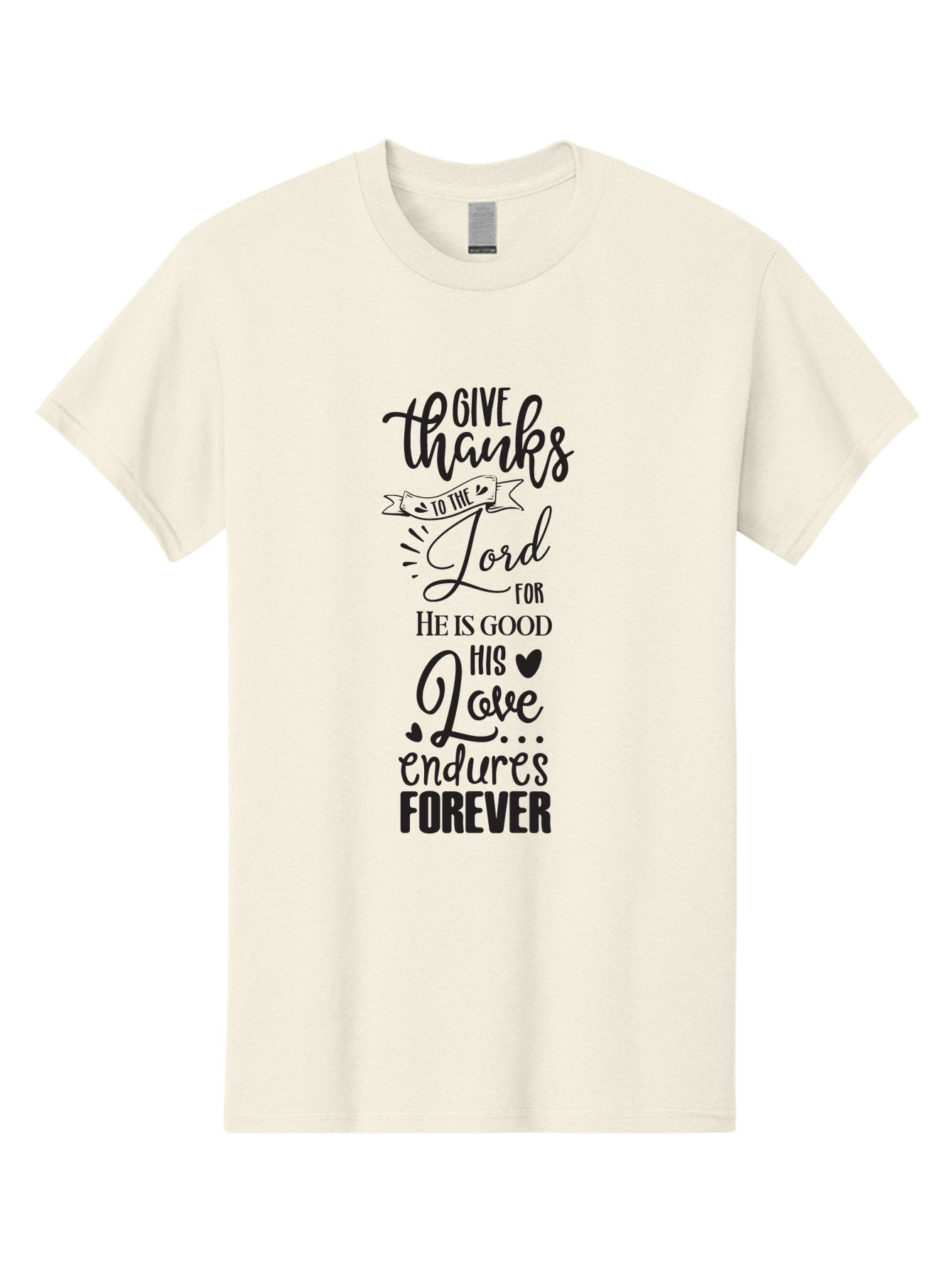 Give-Thanks-To-The-Lord Men'S Graphic Tee, 100% Cotton, Comfortable Casual Summer Wear, Machine Washable, Give Thanks To The Lord, Inspirational Quote, Bible Verse, Motivational Phrase, Gratitude, Faith, Spirituality, Christian Values, Aac758 3