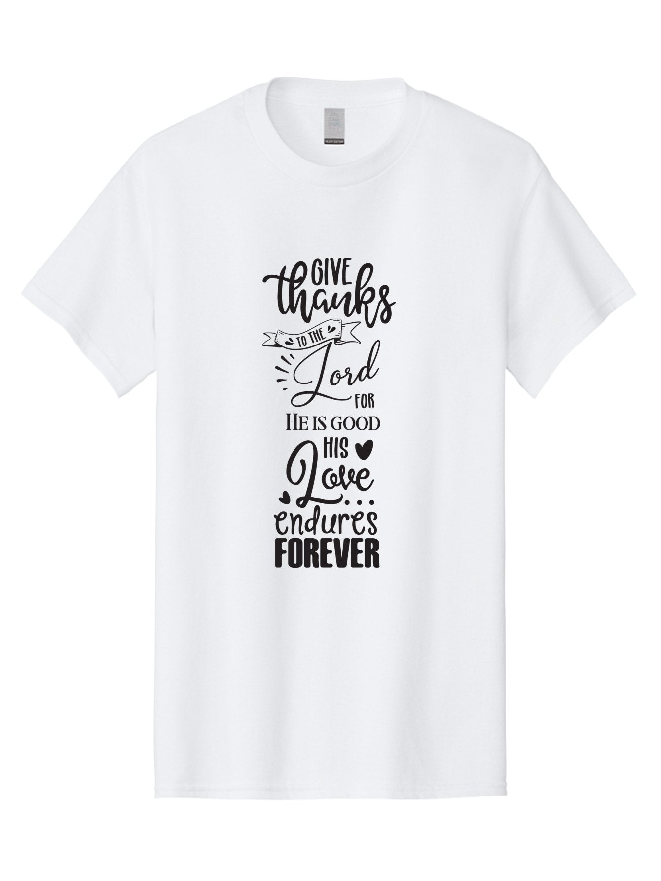 Give-Thanks-To-The-Lord Men'S Graphic Tee, 100% Cotton, Comfortable Casual Summer Wear, Machine Washable, Give Thanks To The Lord, Inspirational Quote, Bible Verse, Motivational Phrase, Gratitude, Faith, Spirituality, Christian Values, Aac758 11