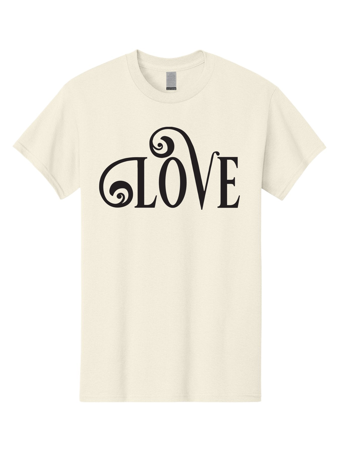 Glove Men'S Graphic Tee, 100% Cotton, Comfortable Casual Summer Wear, Machine Washable, Love Typography, Decorative Lettering, Swirly Design, Black Text, Elegant Font, Whimsical Style, Romantic Message, Stylish Graphics, Heartwarming Phrase Aac759 11
