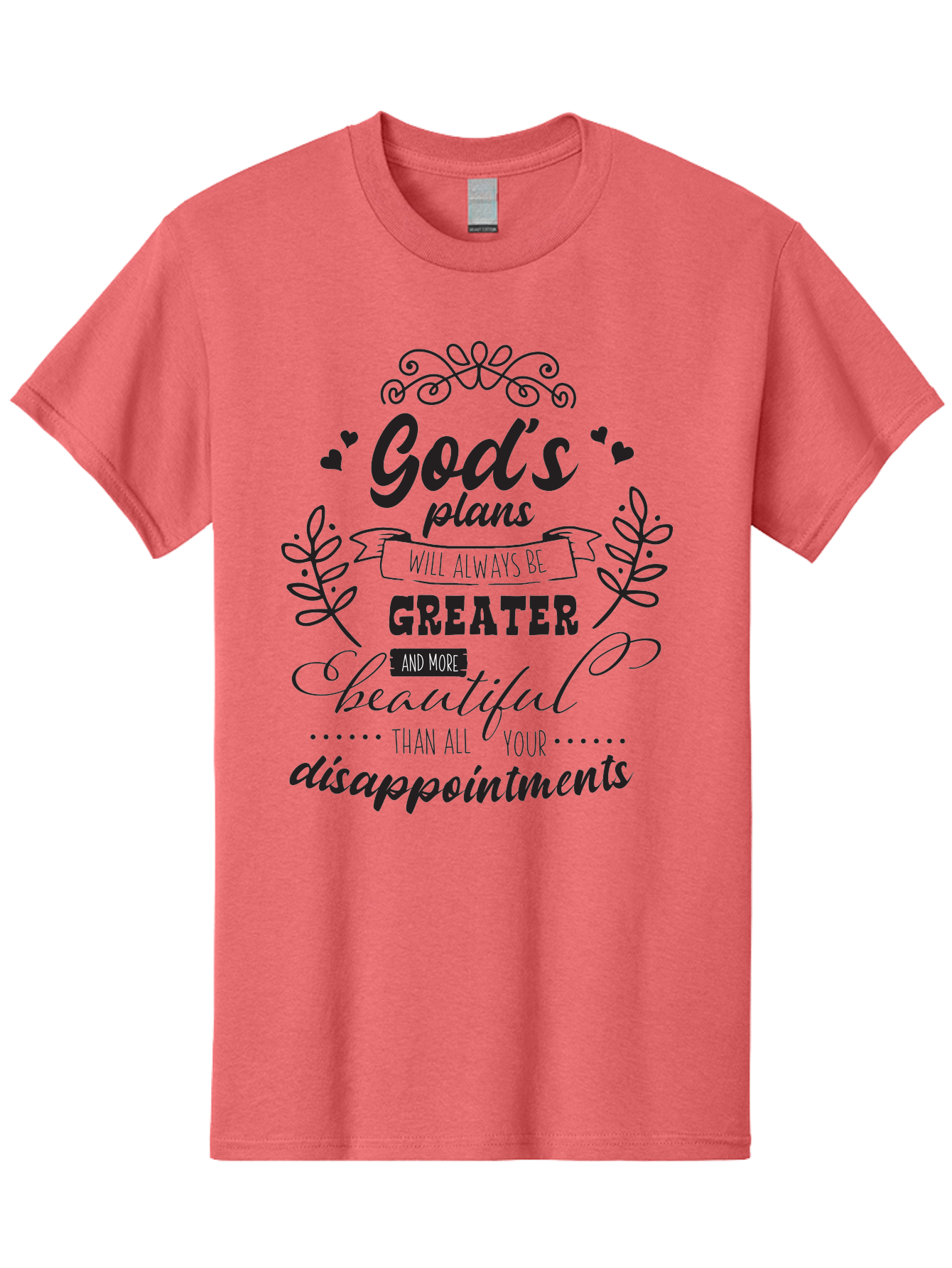 God-S-Plans Men'S Graphic Tee, 100% Cotton, Comfortable Casual Summer Wear, Machine Washable, Inspirational Quotes, Motivational Quotes, Faith-Based Quotes, God'S Plan, Scripture Quotes, Hope And Encouragement, Positive Affirmation Aac767 9