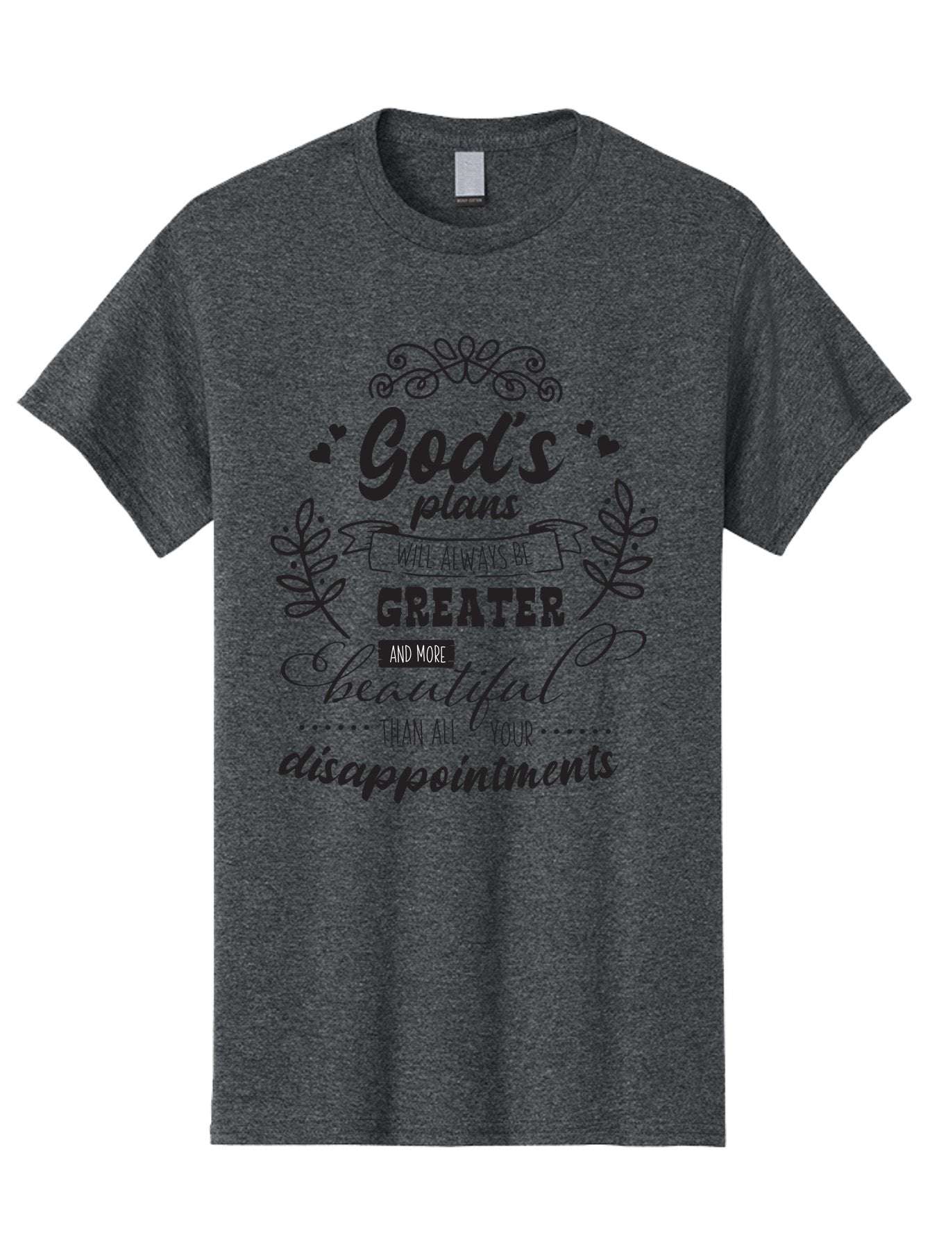 God-S-Plans Men'S Graphic Tee, 100% Cotton, Comfortable Casual Summer Wear, Machine Washable, Inspirational Quotes, Motivational Quotes, Faith-Based Quotes, God'S Plan, Scripture Quotes, Hope And Encouragement, Positive Affirmation Aac767 15