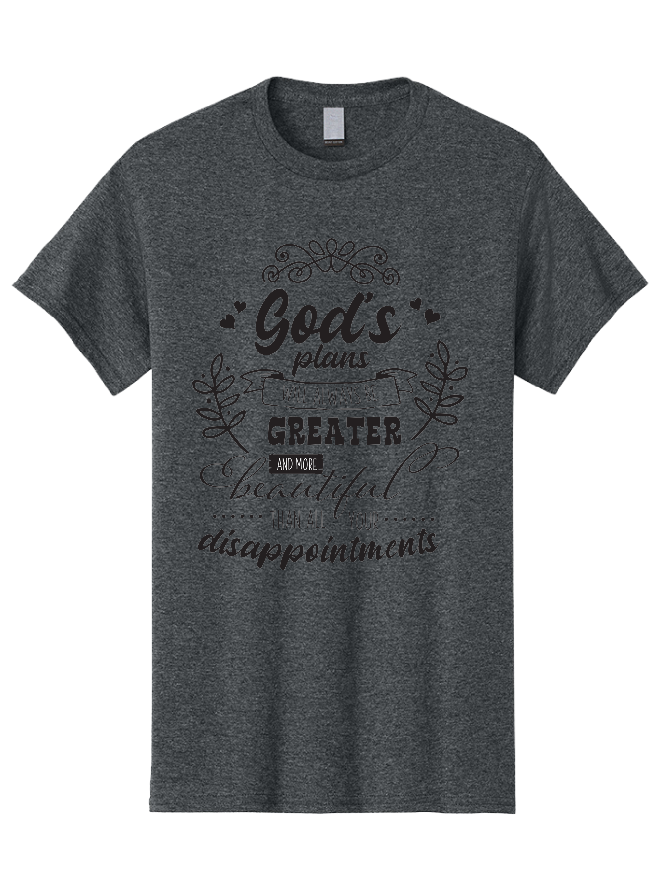 God-S-Plans Men'S Graphic Tee, 100% Cotton, Comfortable Casual Summer Wear, Machine Washable, Inspirational Quotes, Motivational Quotes, Faith-Based Quotes, God'S Plan, Scripture Quotes, Hope And Encouragement, Positive Affirmation Aac767