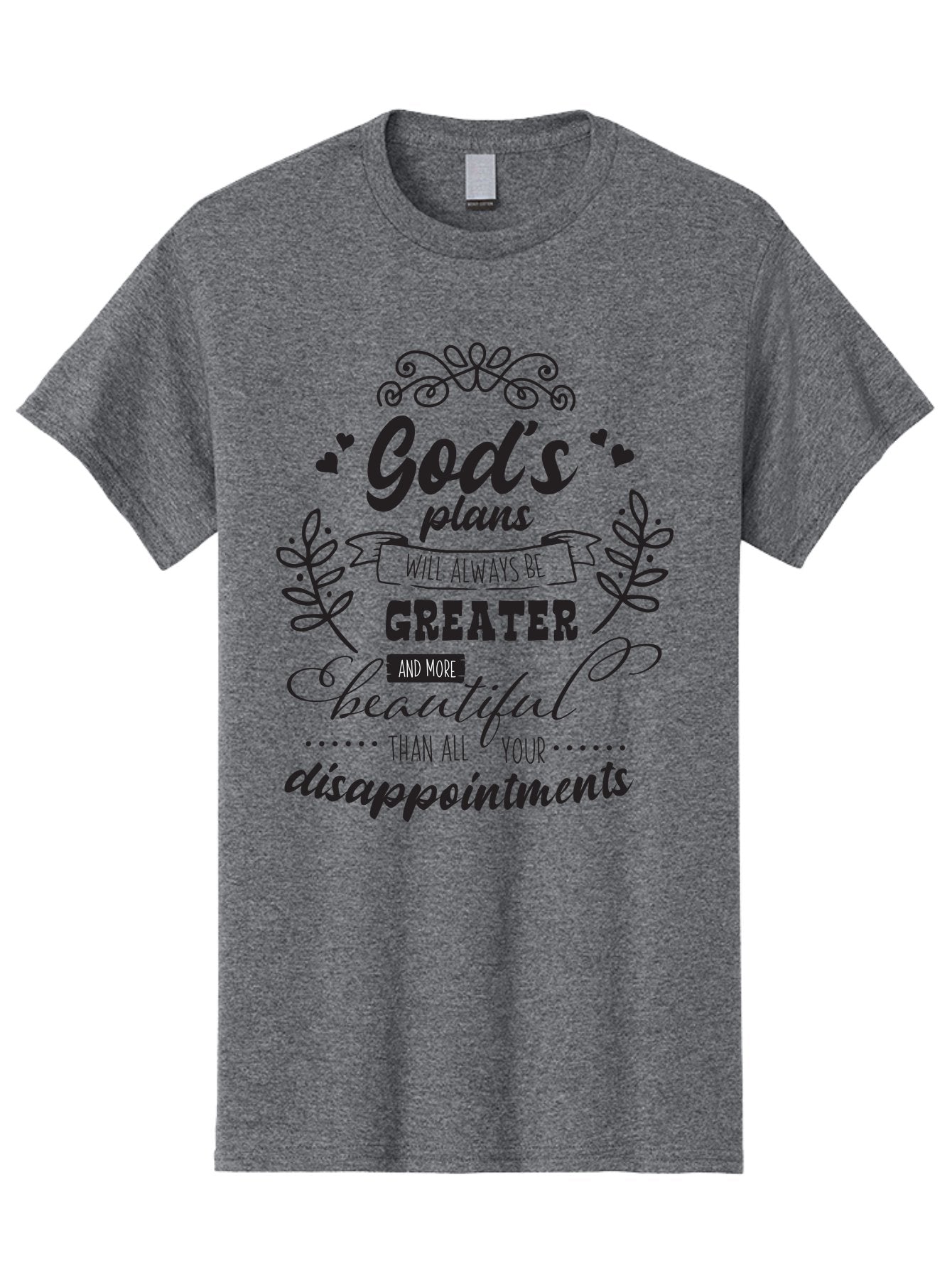 God-S-Plans Men'S Graphic Tee, 100% Cotton, Comfortable Casual Summer Wear, Machine Washable, Inspirational Quotes, Motivational Quotes, Faith-Based Quotes, God'S Plan, Scripture Quotes, Hope And Encouragement, Positive Affirmation Aac767 8