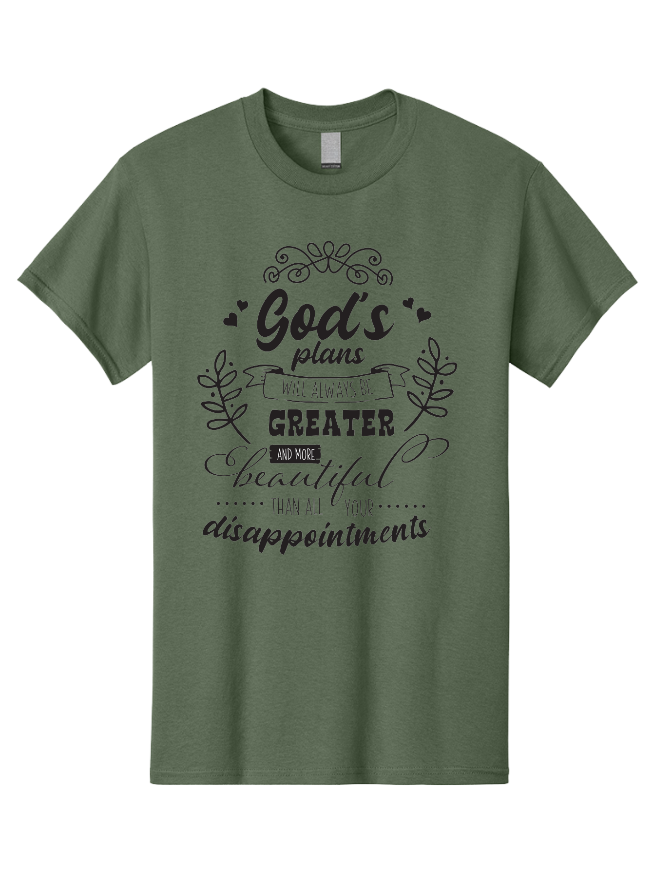 God-S-Plans Men'S Graphic Tee, 100% Cotton, Comfortable Casual Summer Wear, Machine Washable, Inspirational Quotes, Motivational Quotes, Faith-Based Quotes, God'S Plan, Scripture Quotes, Hope And Encouragement, Positive Affirmation Aac767 27