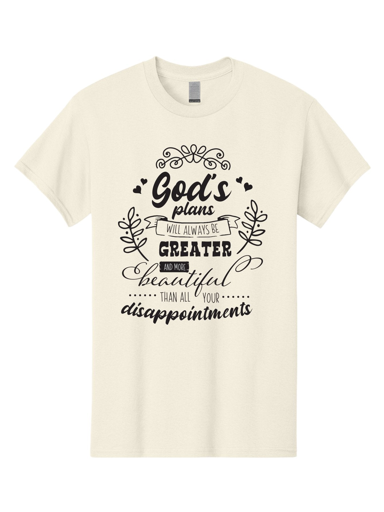 God-S-Plans Men'S Graphic Tee, 100% Cotton, Comfortable Casual Summer Wear, Machine Washable, Inspirational Quotes, Motivational Quotes, Faith-Based Quotes, God'S Plan, Scripture Quotes, Hope And Encouragement, Positive Affirmation Aac767 13
