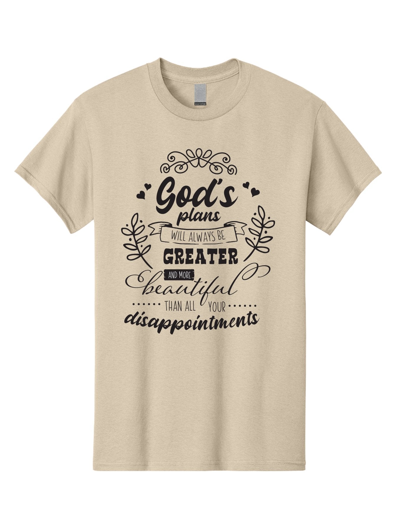 God-S-Plans Men'S Graphic Tee, 100% Cotton, Comfortable Casual Summer Wear, Machine Washable, Inspirational Quotes, Motivational Quotes, Faith-Based Quotes, God'S Plan, Scripture Quotes, Hope And Encouragement, Positive Affirmation Aac767 11