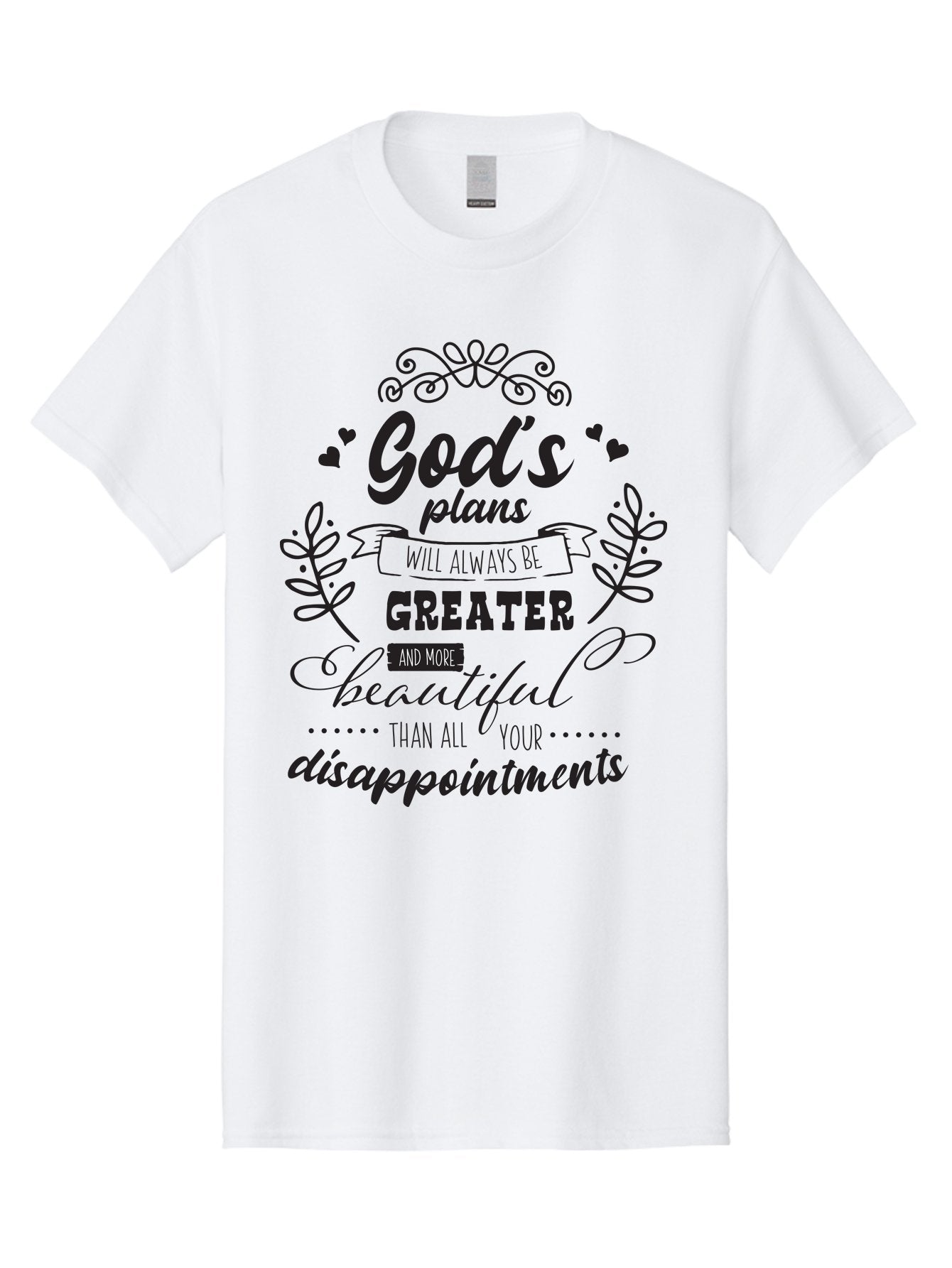 God-S-Plans Men'S Graphic Tee, 100% Cotton, Comfortable Casual Summer Wear, Machine Washable, Inspirational Quotes, Motivational Quotes, Faith-Based Quotes, God'S Plan, Scripture Quotes, Hope And Encouragement, Positive Affirmation Aac767 14