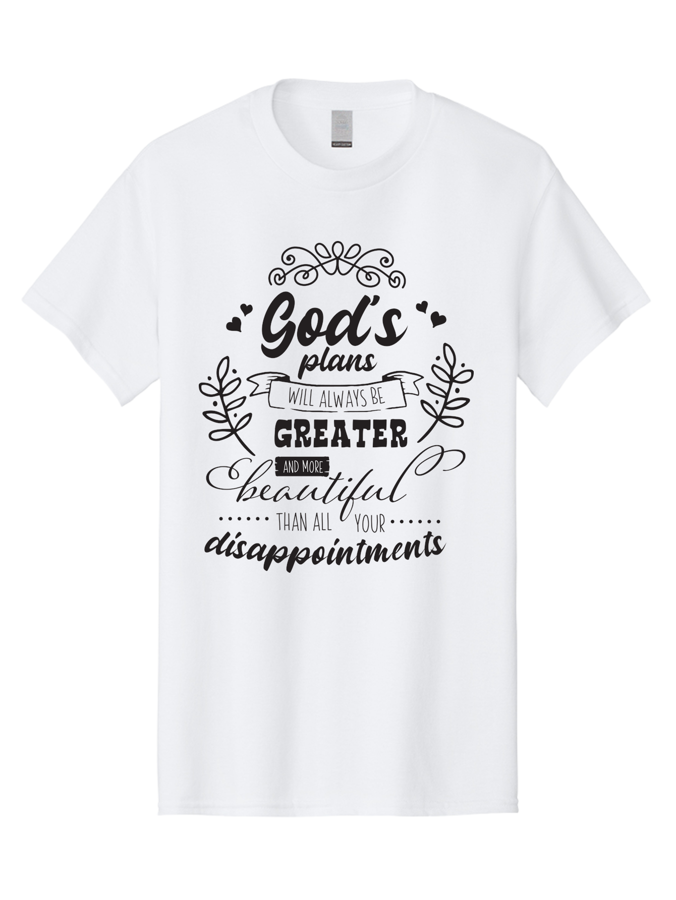 God-S-Plans Men'S Graphic Tee, 100% Cotton, Comfortable Casual Summer Wear, Machine Washable, Inspirational Quotes, Motivational Quotes, Faith-Based Quotes, God'S Plan, Scripture Quotes, Hope And Encouragement, Positive Affirmation Aac767 3