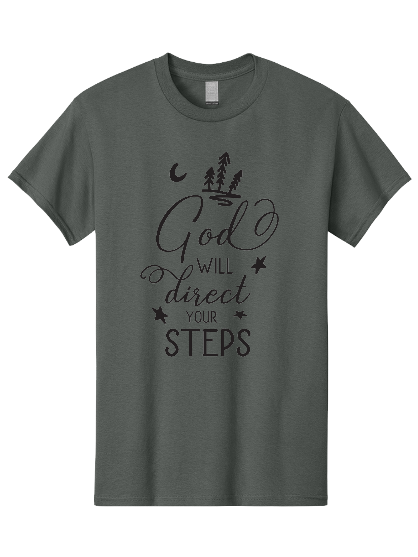 God-Will-Direct-Your-Steps Men'S Graphic Tee, 100% Cotton, Comfortable Casual Summer Wear, Machine Washable, Inspirational Quote, Motivational Phrase, God Will Direct Your Steps, Faith-Based Message, Spiritual Guidance, Positive Affirmation, Aac770 15
