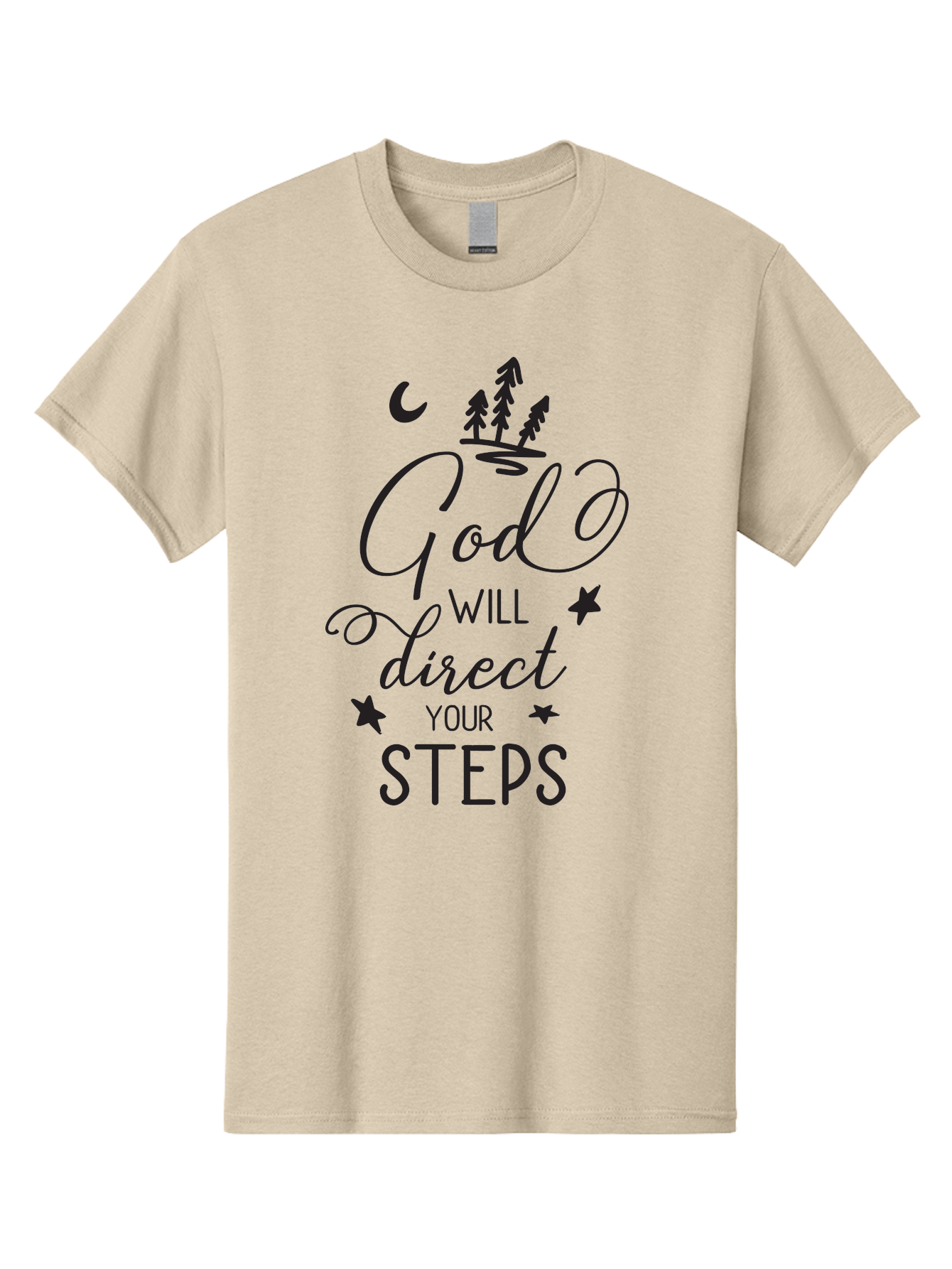 God-Will-Direct-Your-Steps Men'S Graphic Tee, 100% Cotton, Comfortable Casual Summer Wear, Machine Washable, Inspirational Quote, Motivational Phrase, God Will Direct Your Steps, Faith-Based Message, Spiritual Guidance, Positive Affirmation, Aac770 27