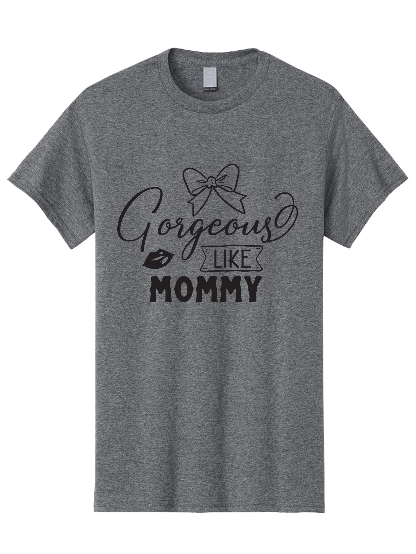 Gorgeous-Like-Mommy Men'S Graphic Tee, 100% Cotton, Comfortable Casual Summer Wear, Machine Washable, Gorgeous Mom, Mom And Daughter, Mother Daughter Matching Outfits, Stylish Mom, Fashionable Mom, Gorgeous Like Mommy, Lipstick Lips, Aac773 6
