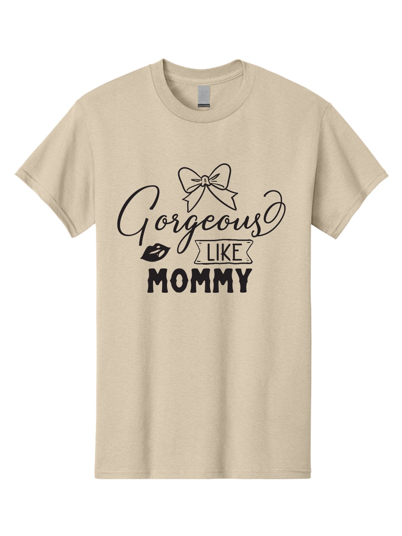 Gorgeous-Like-Mommy Men'S Graphic Tee, 100% Cotton, Comfortable Casual Summer Wear, Machine Washable, Gorgeous Mom, Mom And Daughter, Mother Daughter Matching Outfits, Stylish Mom, Fashionable Mom, Gorgeous Like Mommy, Lipstick Lips, Aac773 14