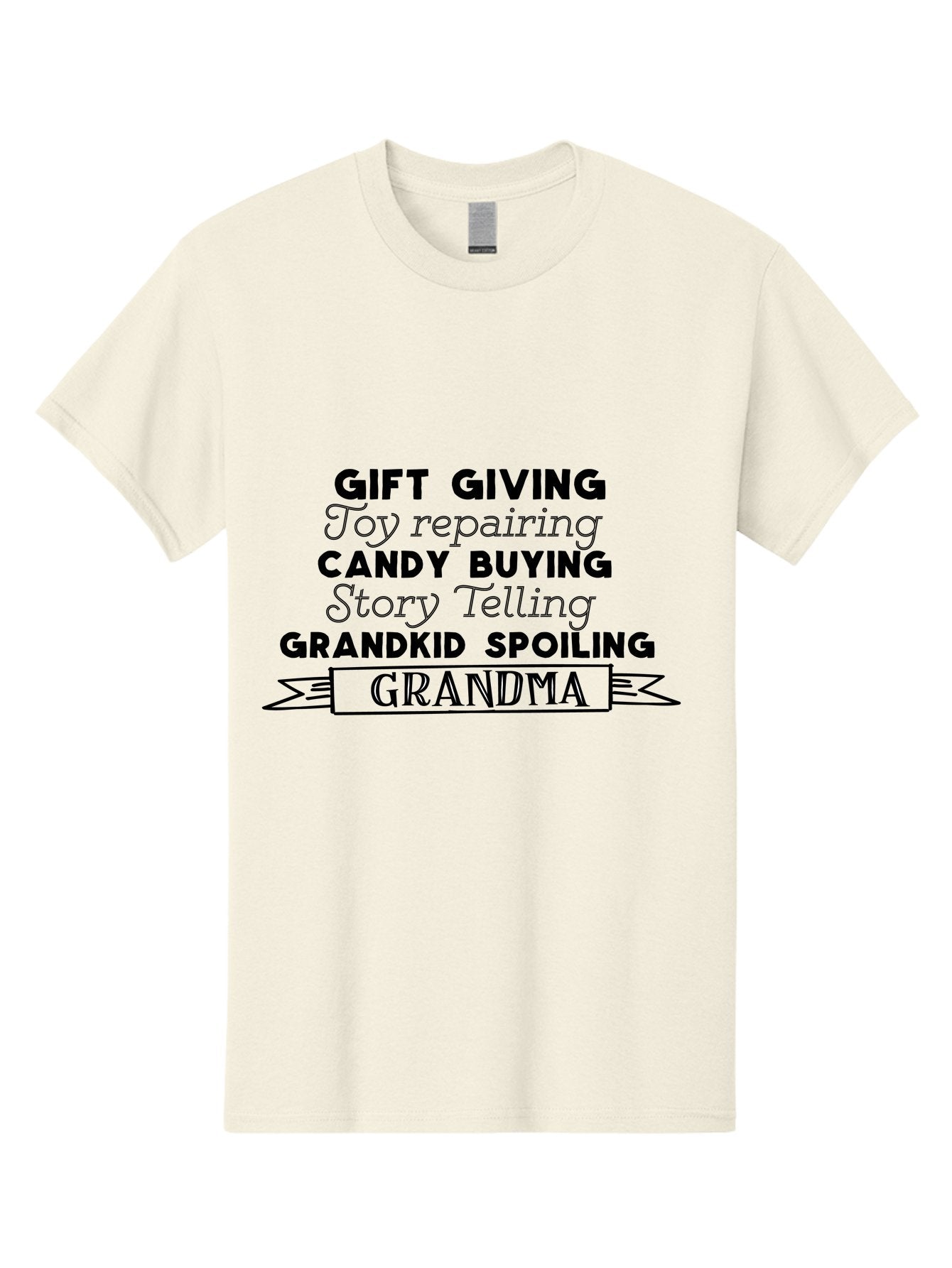 Grandma Men'S Graphic Tee, 100% Cotton, Comfortable Casual Summer Wear, Machine Washable, Grandma, Gift Giving, Toy Repairing, Candy Buying, Story Telling, Grandkid Spoiling, Family Love, Grandmotherly Activities, Grandmother'S Day Aac775 6