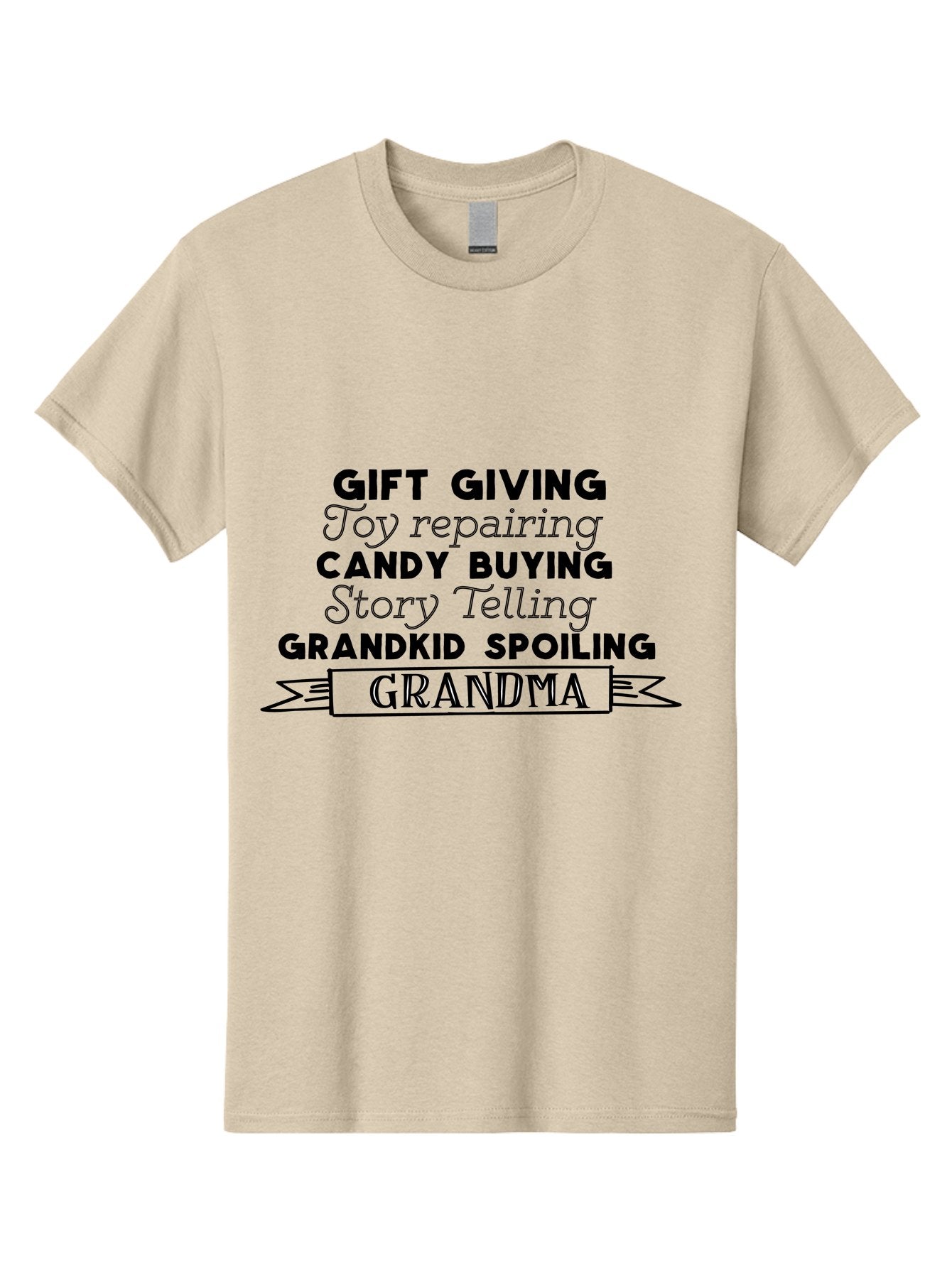 Grandma Men'S Graphic Tee, 100% Cotton, Comfortable Casual Summer Wear, Machine Washable, Grandma, Gift Giving, Toy Repairing, Candy Buying, Story Telling, Grandkid Spoiling, Family Love, Grandmotherly Activities, Grandmother'S Day Aac775