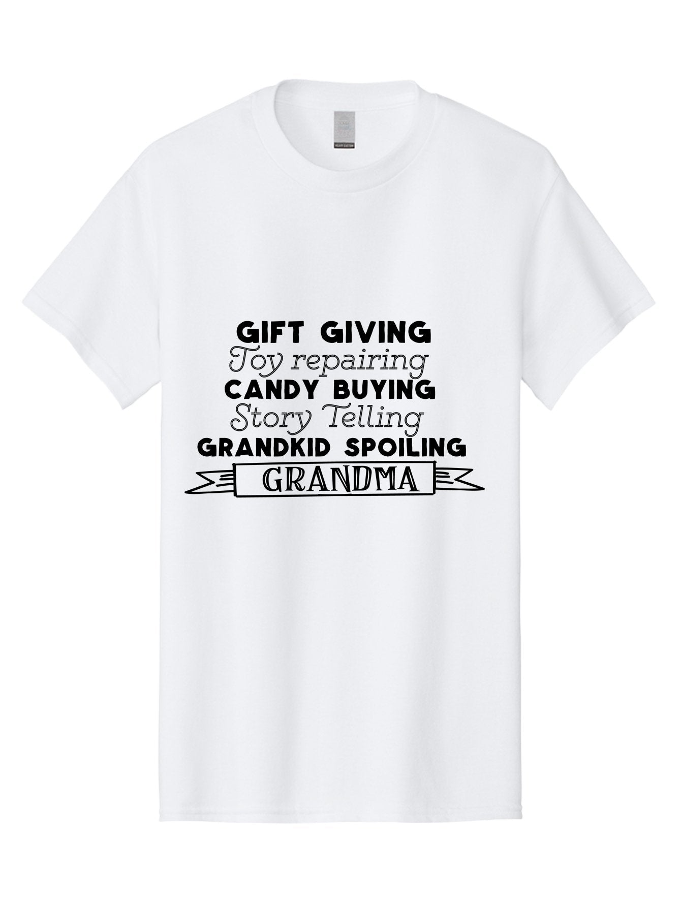 Grandma Men'S Graphic Tee, 100% Cotton, Comfortable Casual Summer Wear, Machine Washable, Grandma, Gift Giving, Toy Repairing, Candy Buying, Story Telling, Grandkid Spoiling, Family Love, Grandmotherly Activities, Grandmother'S Day Aac775 11