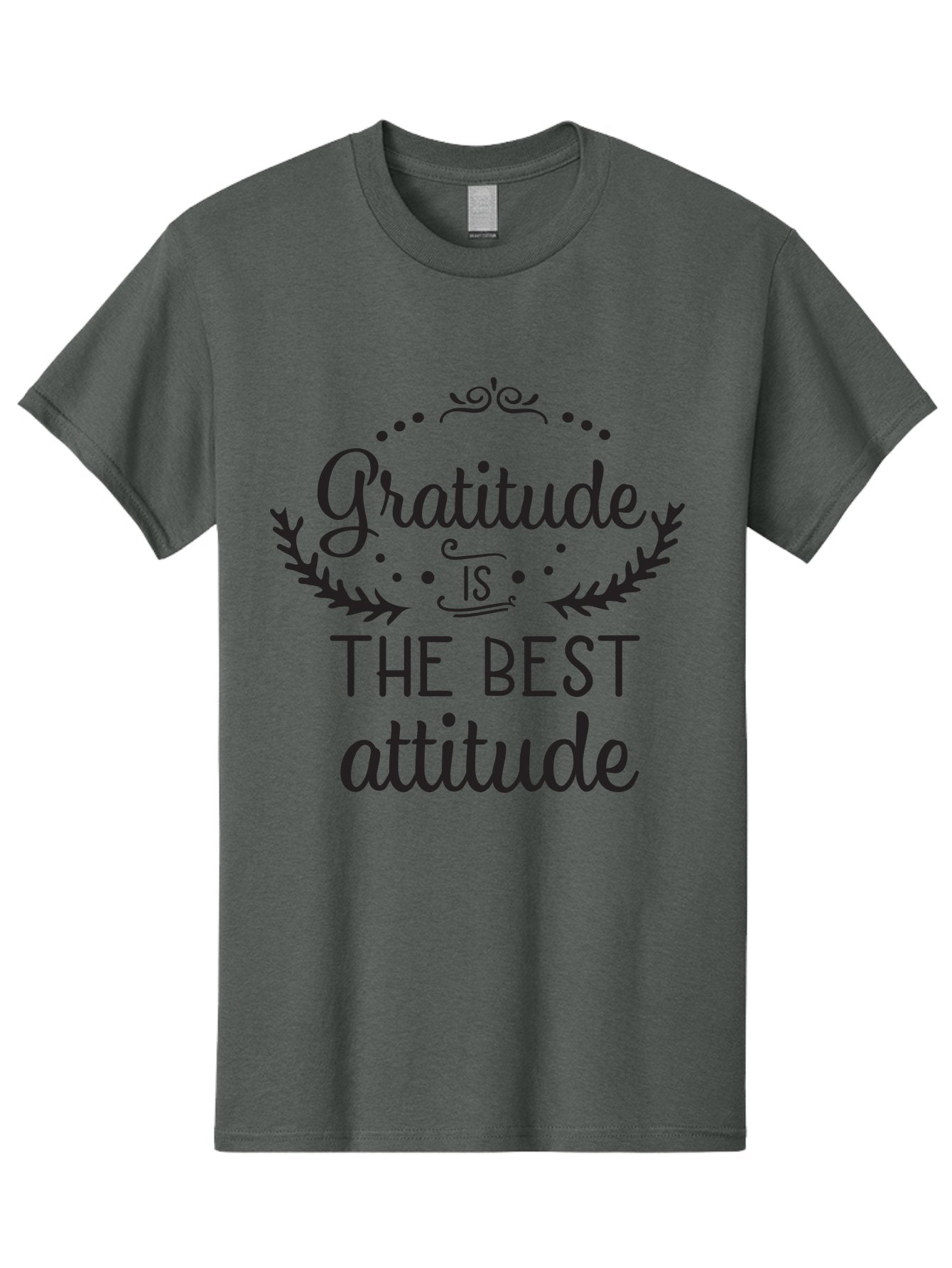 Gratitude-Is-The-Best-Attitude Men'S Graphic Tee, 100% Cotton, Comfortable Casual Summer Wear, Machine Washable, Gratitude, Positive Attitude, Inspirational Quote, Motivational Message, Gratitude Practice, Mindfulness, Self-Improvement, Aac778 10