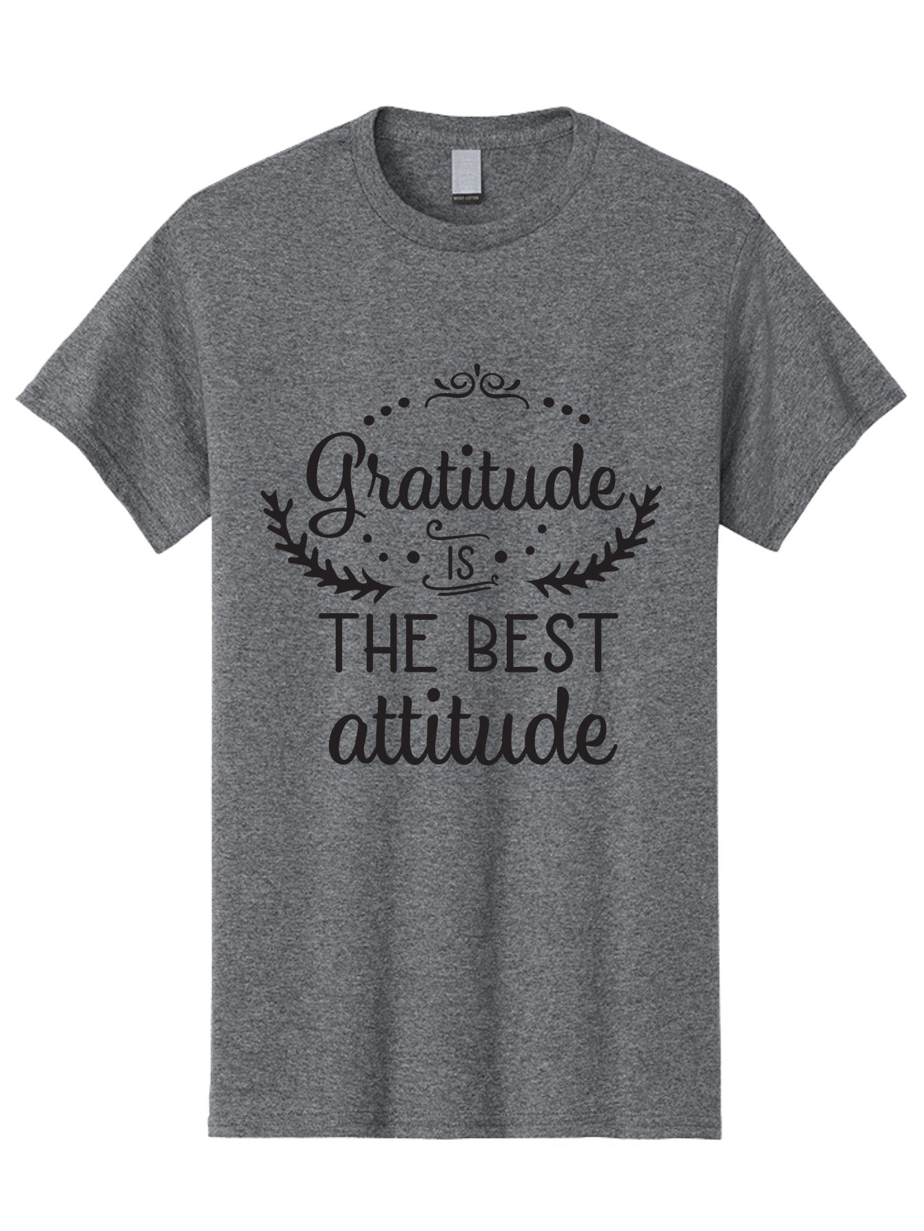 Gratitude-Is-The-Best-Attitude Men'S Graphic Tee, 100% Cotton, Comfortable Casual Summer Wear, Machine Washable, Gratitude, Positive Attitude, Inspirational Quote, Motivational Message, Gratitude Practice, Mindfulness, Self-Improvement, Aac778 4