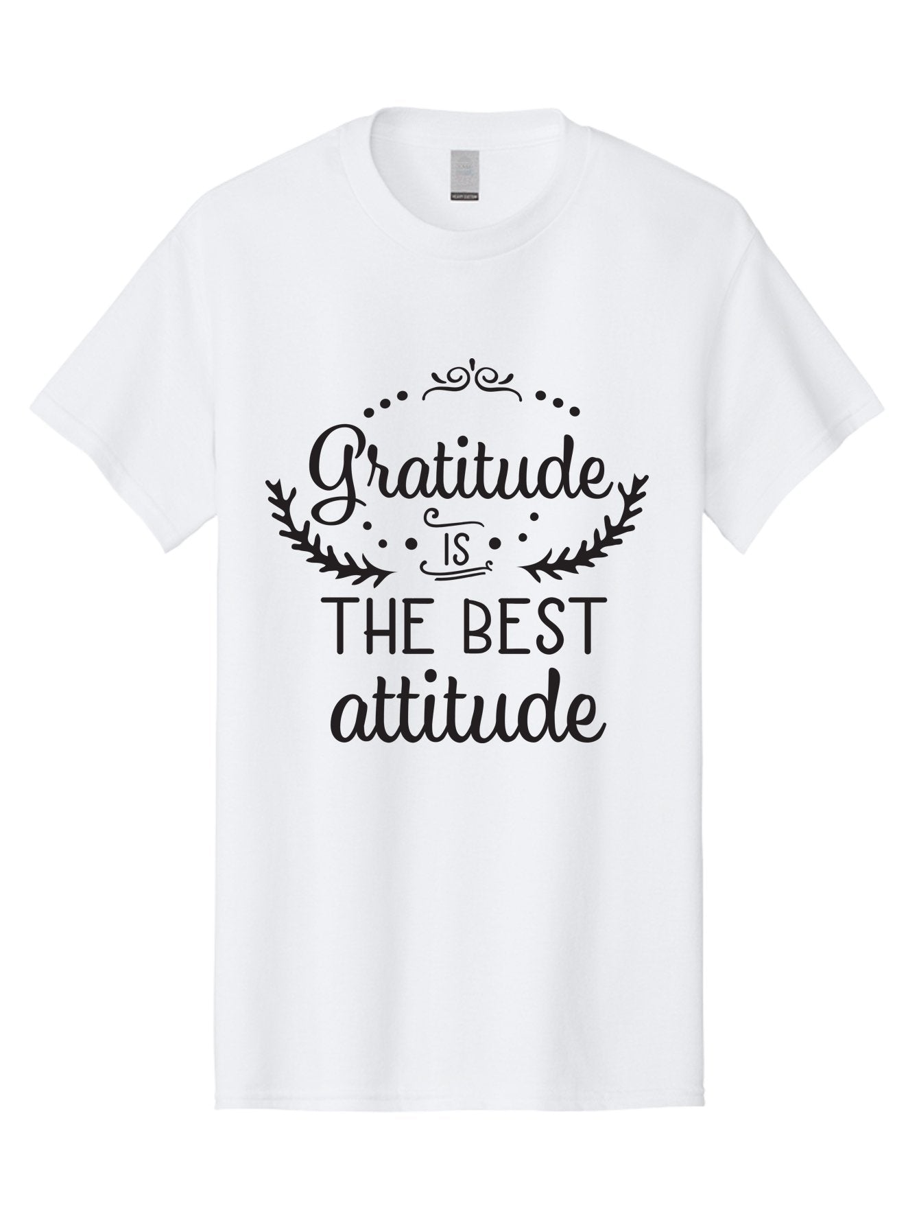 Gratitude-Is-The-Best-Attitude Men'S Graphic Tee, 100% Cotton, Comfortable Casual Summer Wear, Machine Washable, Gratitude, Positive Attitude, Inspirational Quote, Motivational Message, Gratitude Practice, Mindfulness, Self-Improvement, Aac778 15