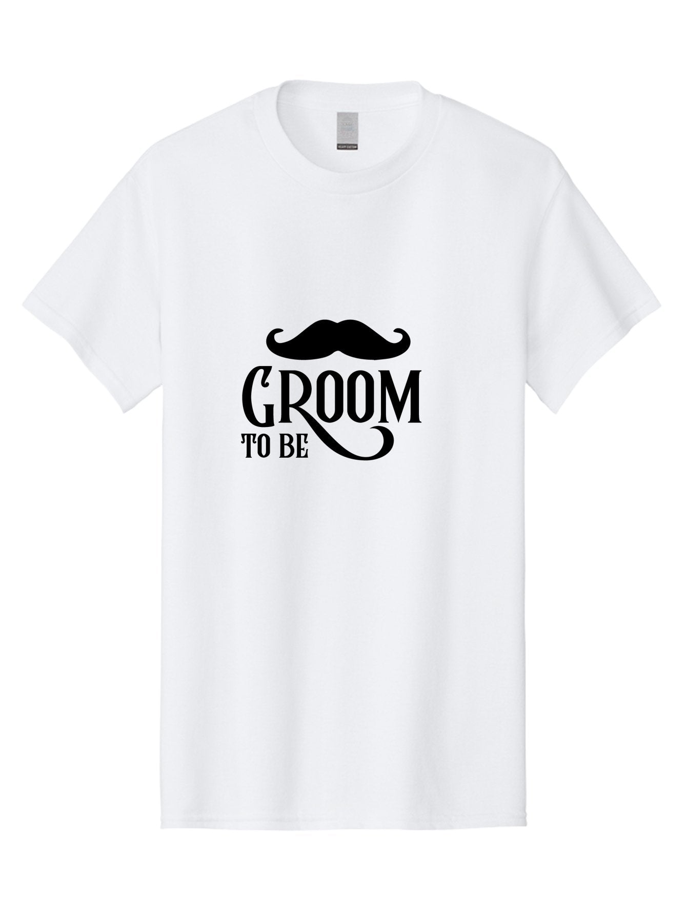 Groom-To-Be Men'S Graphic Tee, 100% Cotton, Comfortable Casual Summer Wear, Machine Washable, Groom To Be, Wedding Decoration, Stylish Mustache, Groom Accessories, Black Typography, Elegant Design, Wedding Planning Aac779 3