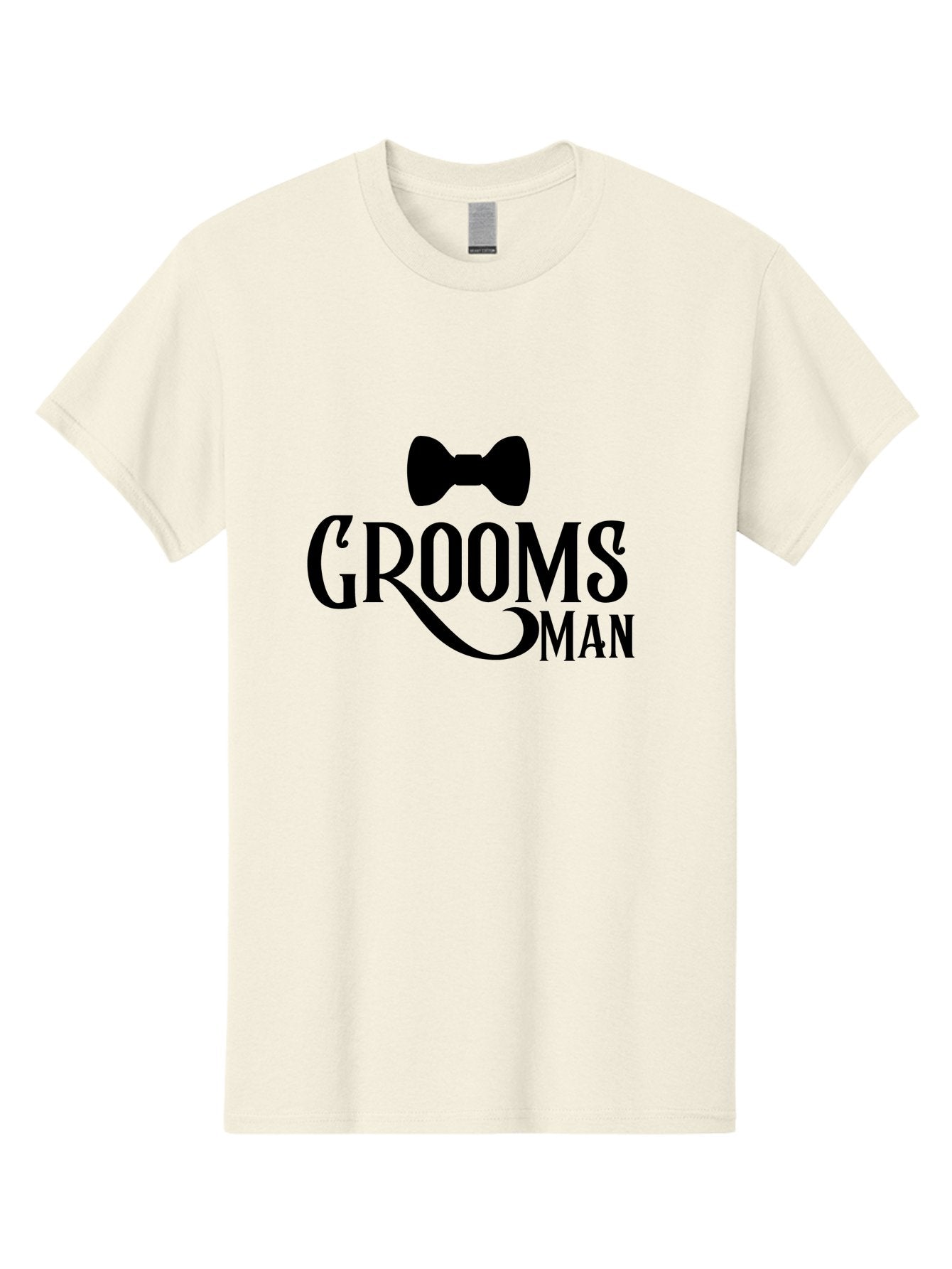 Groomsman Men'S Graphic Tee, 100% Cotton, Comfortable Casual Summer Wear, Machine Washable, Groomsman, Bow Tie, Wedding Party, Best Man, Stylish Men, Wedding Accessories, Formal Wear, Groomsmen Gifts Aac780