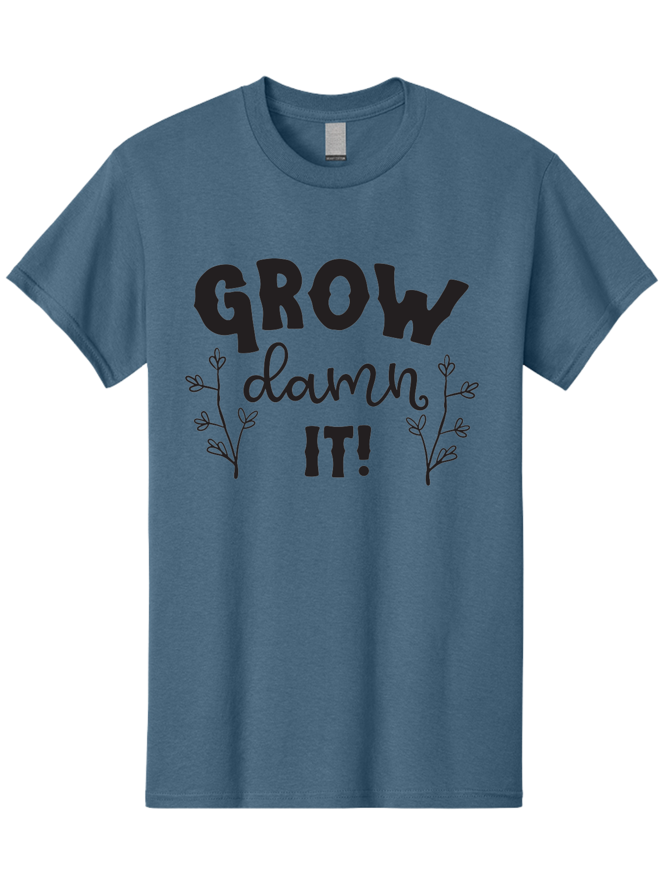 Grow-Damn-It Men'S Graphic Tee, 100% Cotton, Comfortable Casual Summer Wear, Machine Washable, Motivational Quote, Plant Growth, Inspiration, Gardening, Positivity, Growth Mindset, Botanical Illustrations, Typography Art Aac781 15